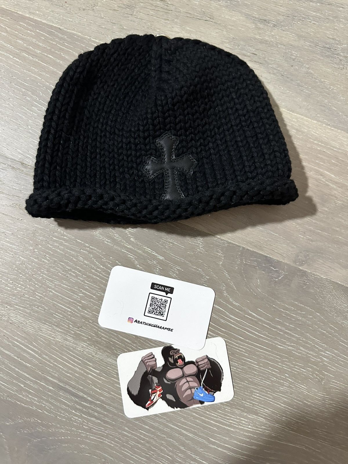 Chrome Hearts Chrome Hearts Cross Patch Cashmere Beanie Kids Size ONE SIZE - 2 Thumbnail