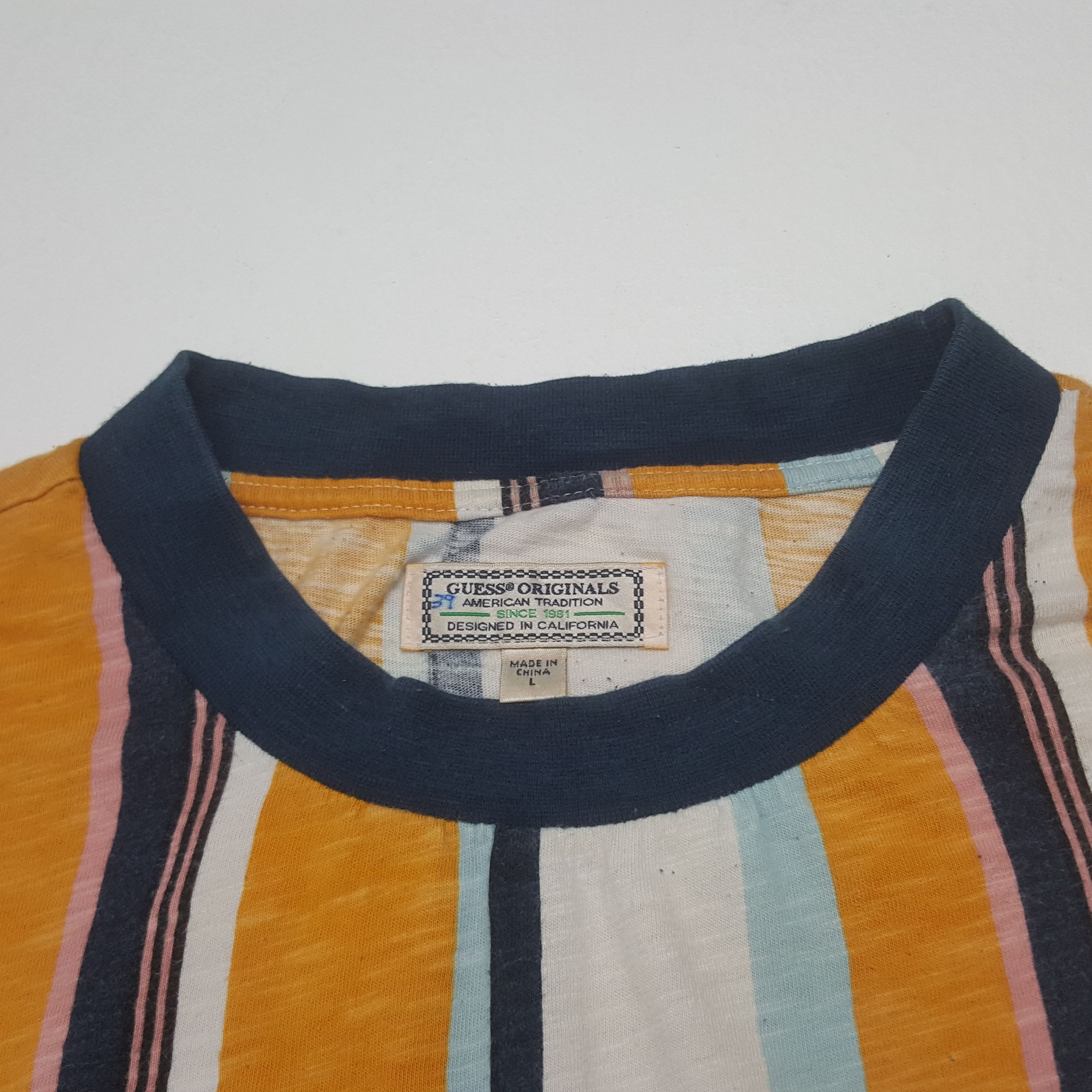 Guess Vintage Guess Los Angeles Stripes Tshirt C312N25 Size US XXL / EU 58 / 5 - 4 Thumbnail