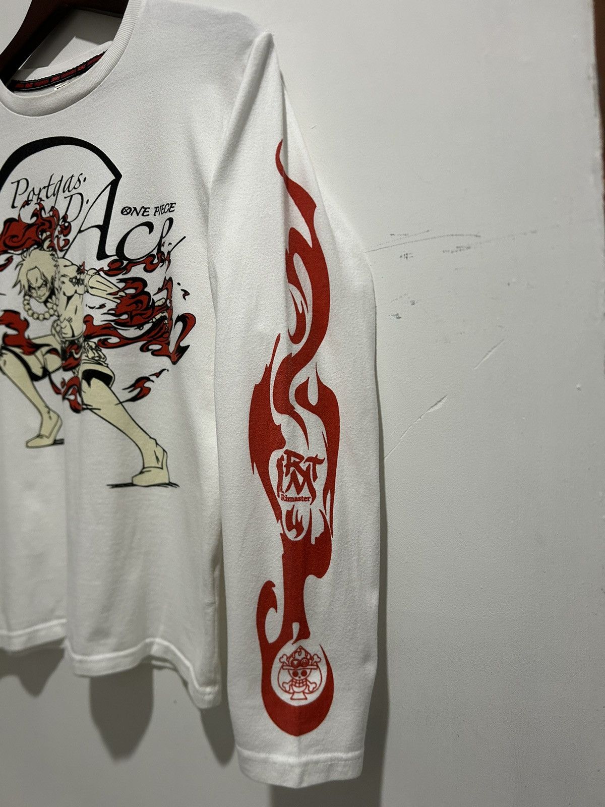 Anime One Piece x Rimaster Portgas D Ace Anime Flame Sleeve Tee Size US M / EU 48-50 / 2 - 3 Thumbnail