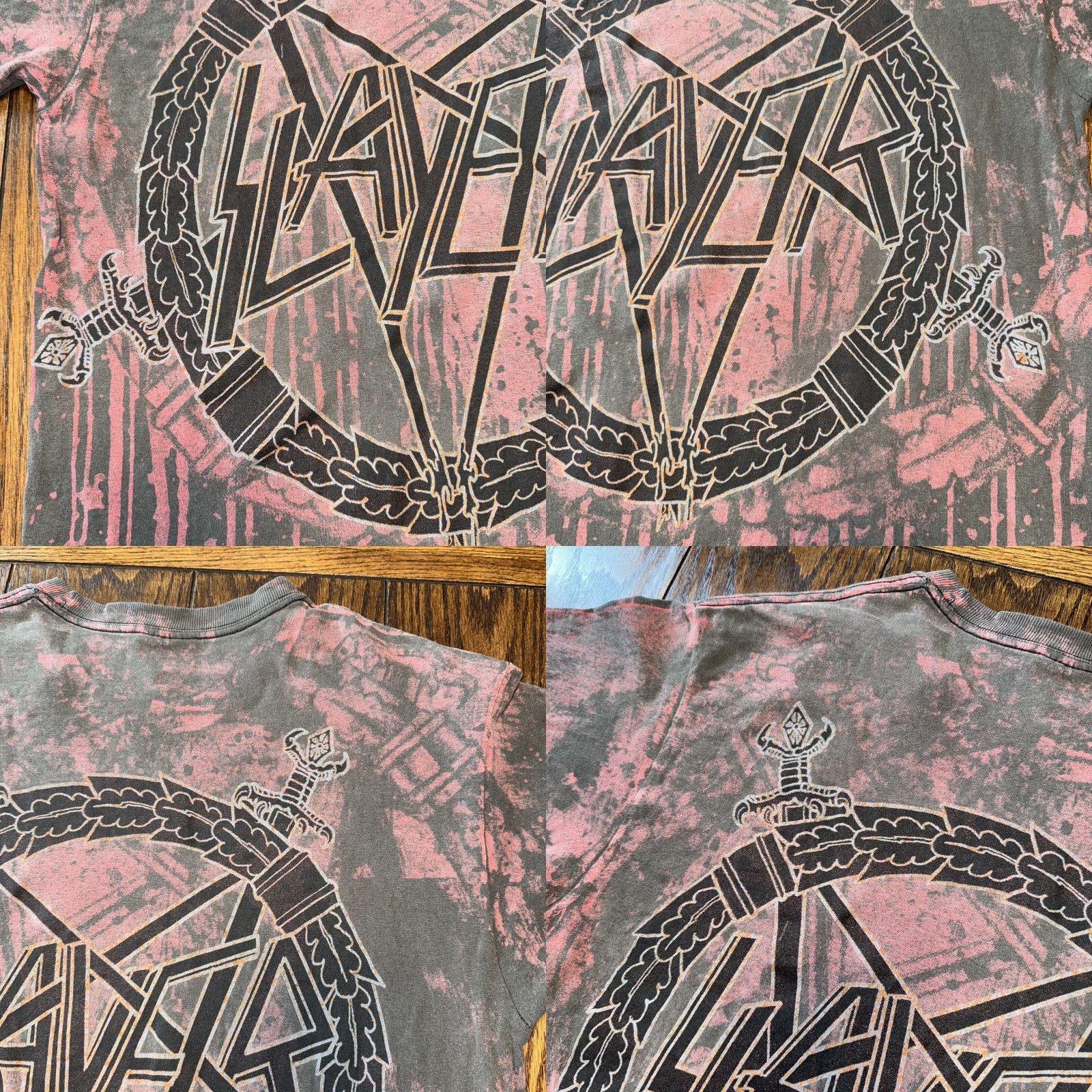Doublet VINTAGE Slayer T Shirt Size Medium Double Sided Blood Bath Skull Helmet Black Red VTG Size US M / EU 48-50 / 2 - 9 Thumbnail