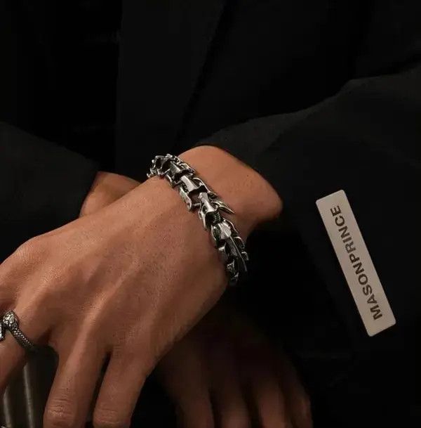 Jewelry Silver Chunky Chain Link Bracelet, Men's Accessory Size ONE SIZE - 6 Thumbnail