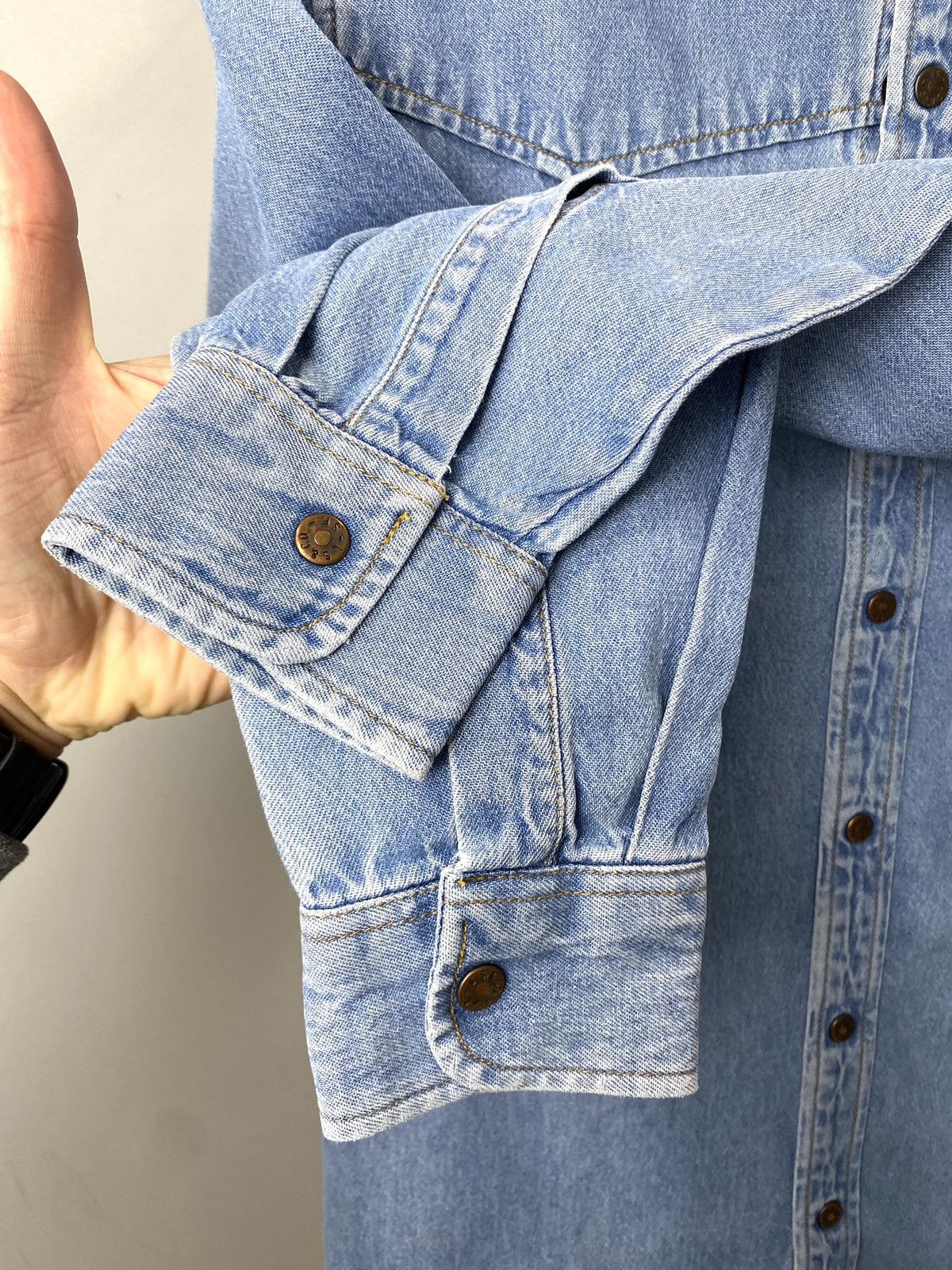 Levi's Rare! 70’s Vintage Levi’s Denim Shirt Western Orange Tab Size US L / EU 52-54 / 3 - 11 Thumbnail