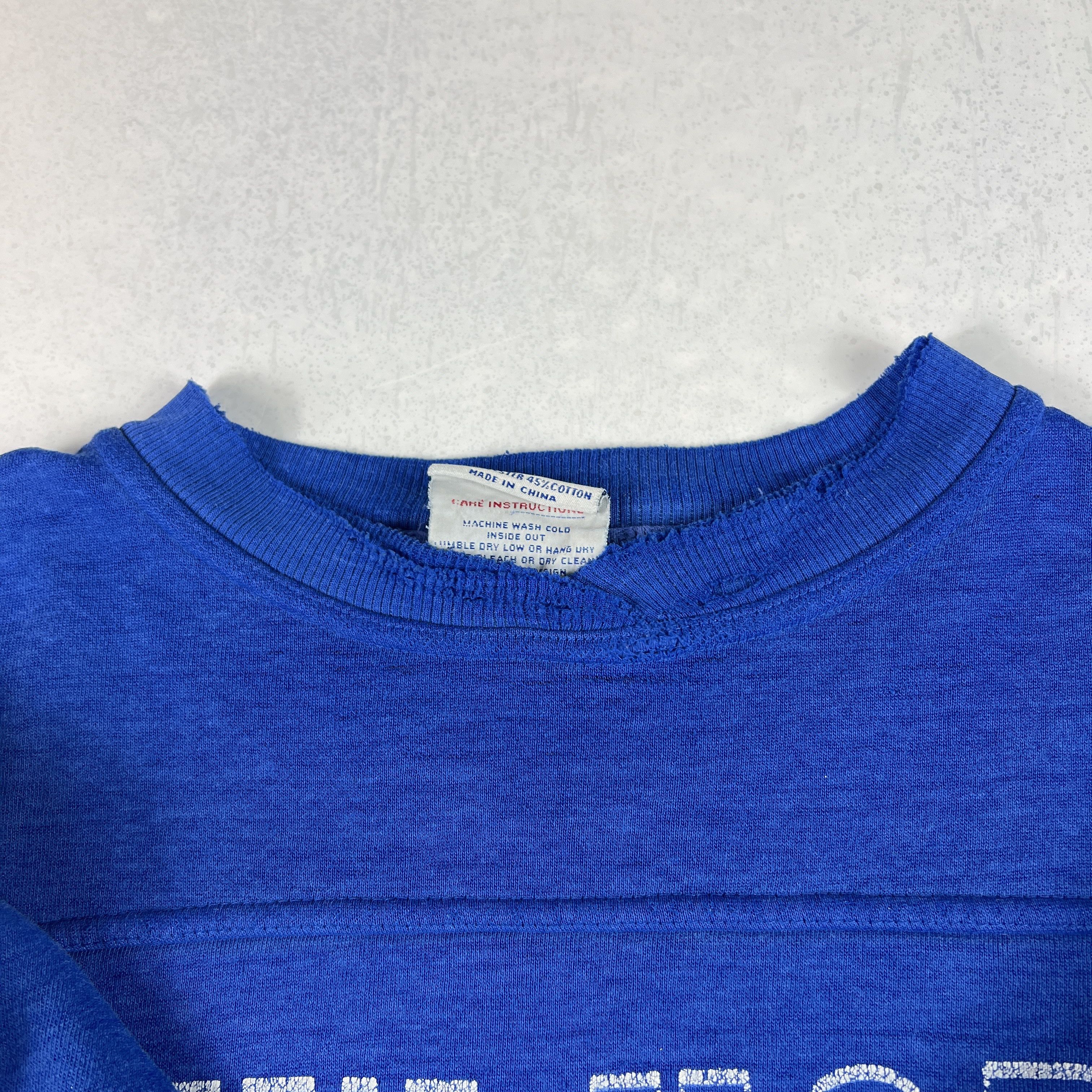 NFL × Vintage VTG 90s New York Giants Sweatshirt Faded Thrashed Crewneck Size US L / EU 52-54 / 3 - 10 Thumbnail