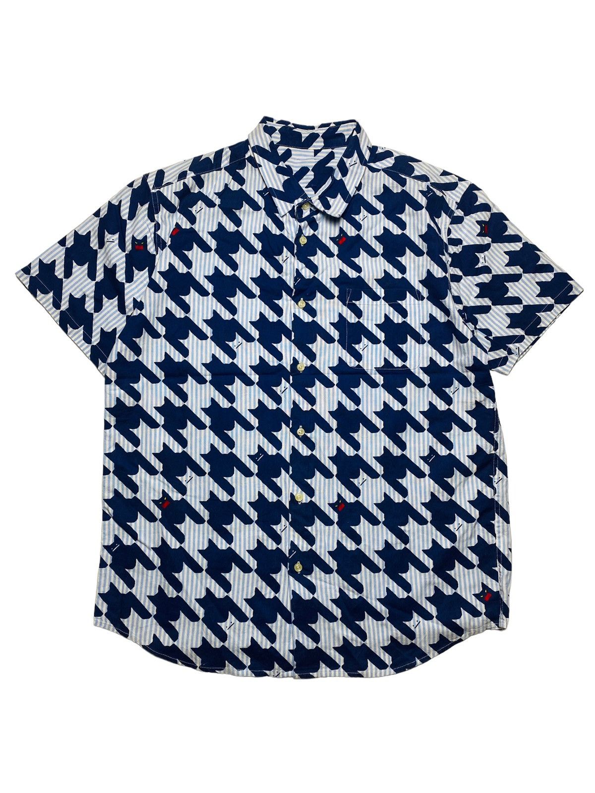 Japanese Brand 2000s Japanese Label - Bat Houndstooth Button Shirt Size US M / EU 48-50 / 2 - 1 Thumbnail