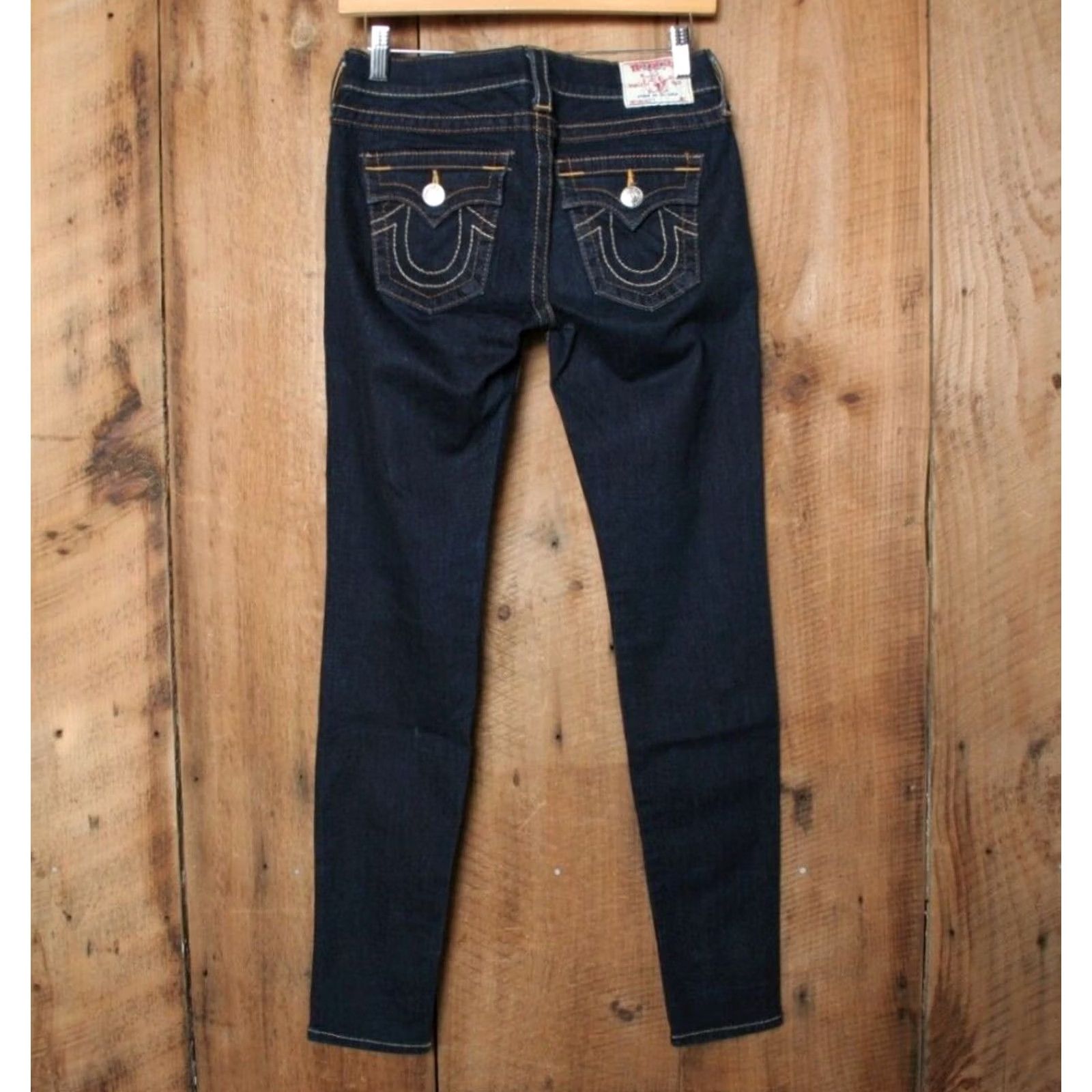 True Religion TRUE RELIGION Misty Blue Stretch Denim Skinny Jeans Sz. 28 Inseam 29" Womens Cotton Blend Denim Zip Size 28" / US 6 / IT 42 - 2 Thumbnail