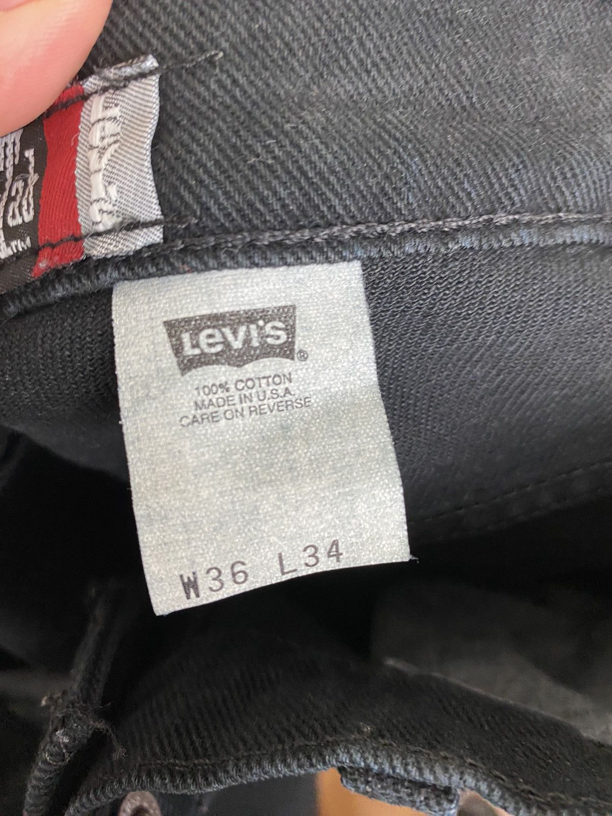 Levi's Vintage 1995 Levi’s Silver Tab Loose Black Denim Jeans 90’s Size US 34 / EU 50 - 6 Thumbnail