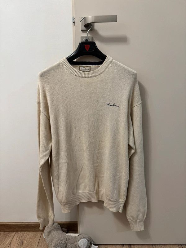 Burberry × Vintage Vintage Thomas Burberry Cream Beige Knit Sweater M Size US M / EU 48-50 / 2 - 2 Thumbnail
