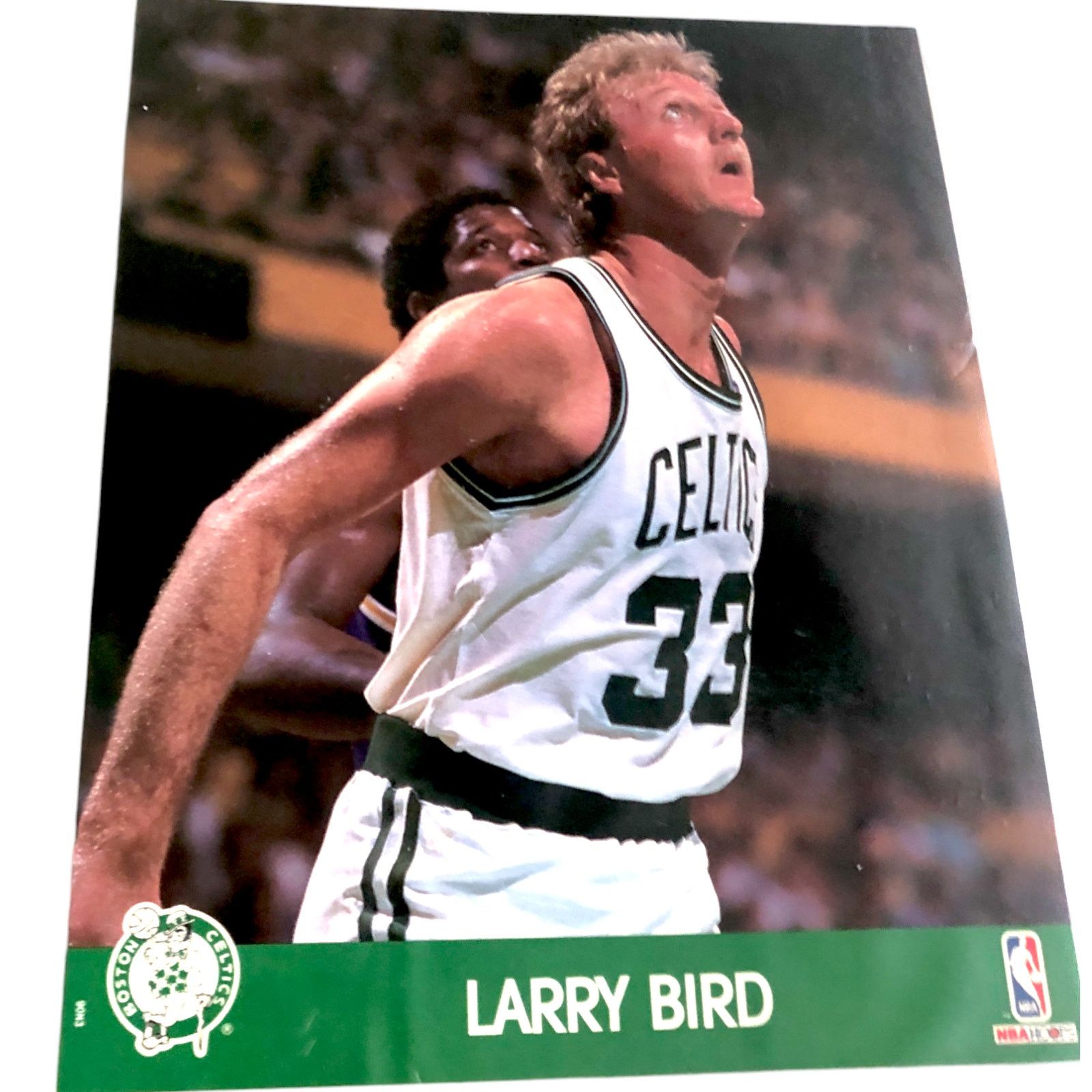 NBA Larry Bird 1990 NBA Hoops 8"x10" Photo Card Boston Celtics Size ONE SIZE - 2 Thumbnail