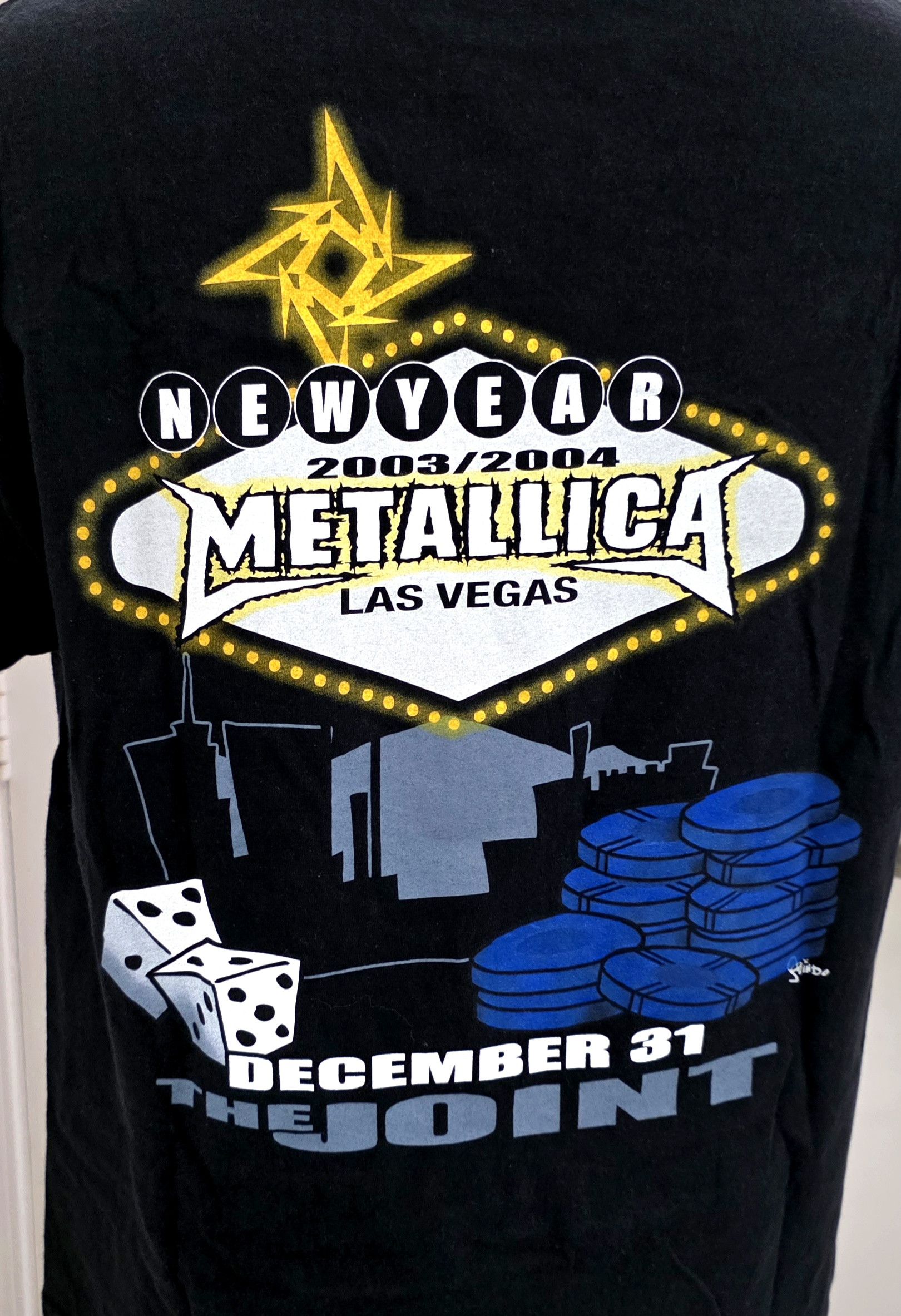 Metallica Metallica Large 2003 Heavy Metal New Year Las Vegas Joint Size US L / EU 52-54 / 3 - 5 Thumbnail