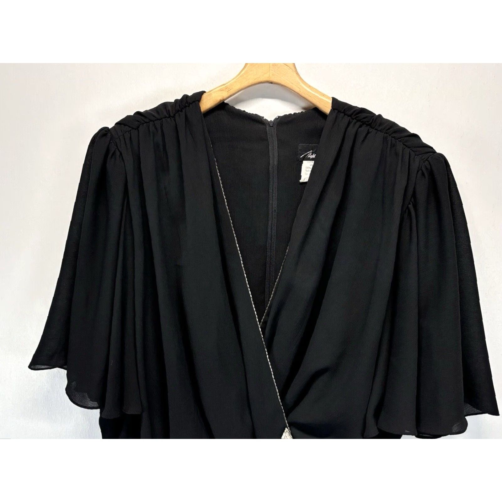 Vintage VINTAGE Nighthawks Jumpsuit One Piece 24W Plus Black Formal 80s Embellished Women’s One-Piece Jumpsuit Size 42" / US 20 - 2 Thumbnail