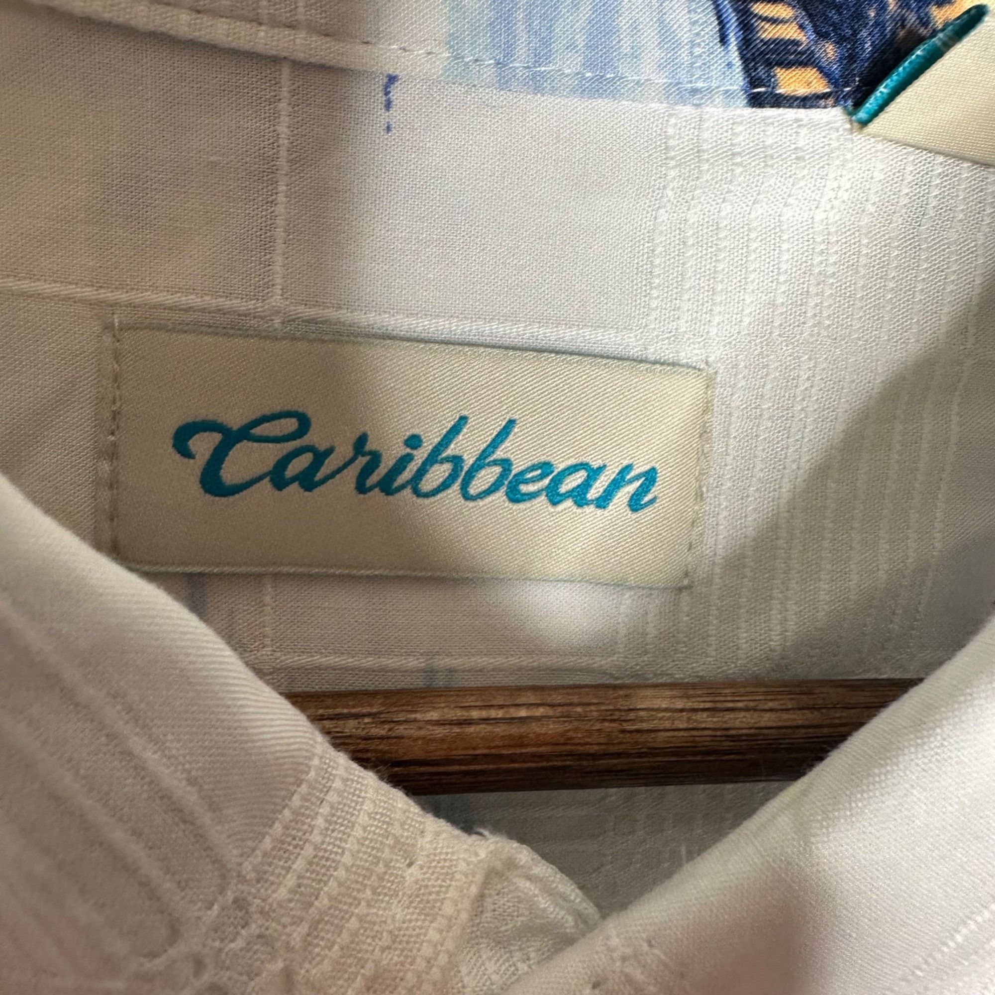 Caribbean Caribbean Camp Shirt Hawaiian Print White Sz 2XB Size US XXL / EU 58 / 5 - 5 Thumbnail