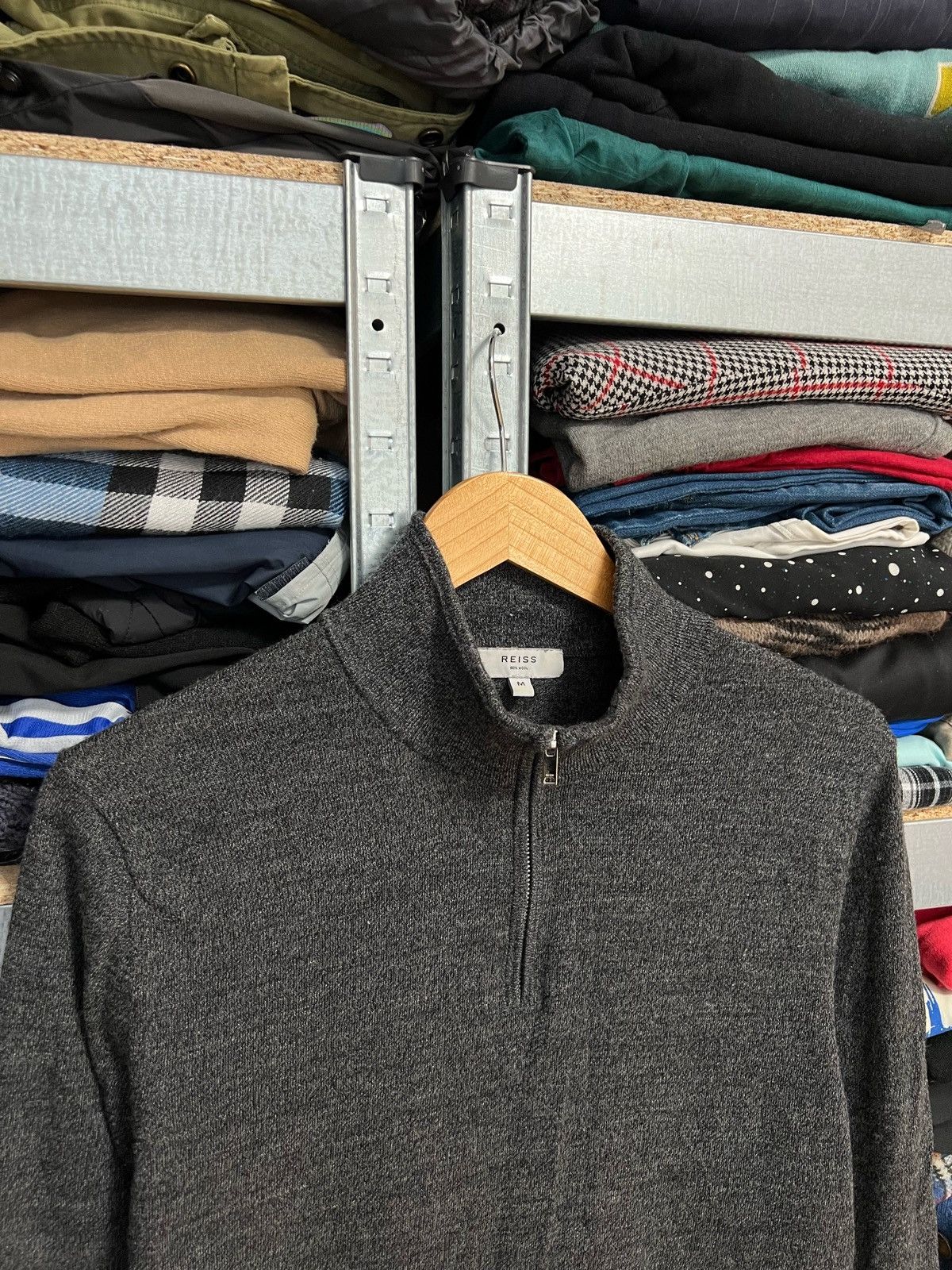 Reiss Reiss 1/4 Zip Wool Sweater Long Sleeve Luxury Pullover Sz M Size US M / EU 48-50 / 2 - 2 Thumbnail