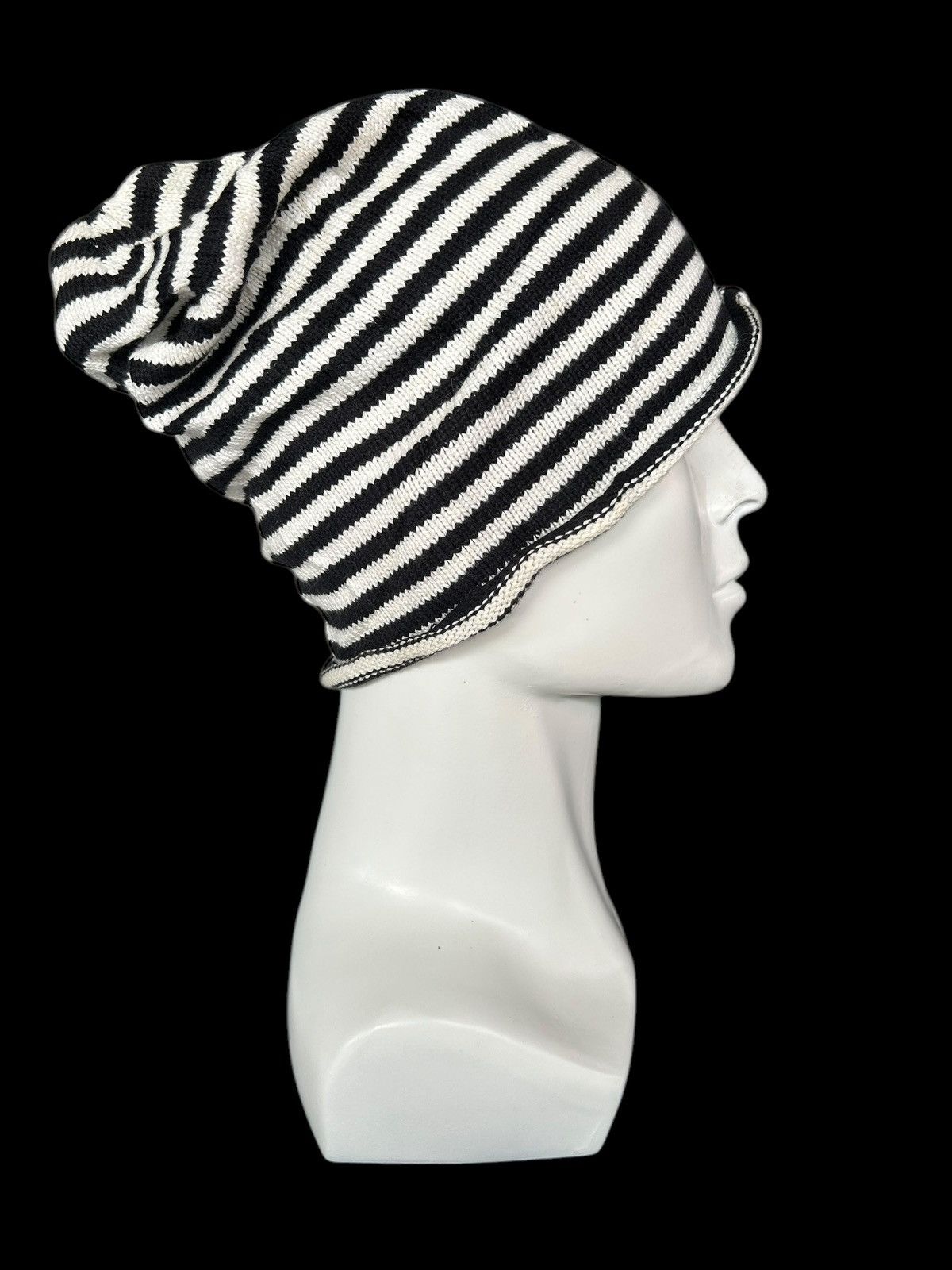 Japanese Brand × Kapital × Vintage Grunge Rock Style Stripe Beanie Hats ☠️☠️ Size ONE SIZE - 2 Thumbnail