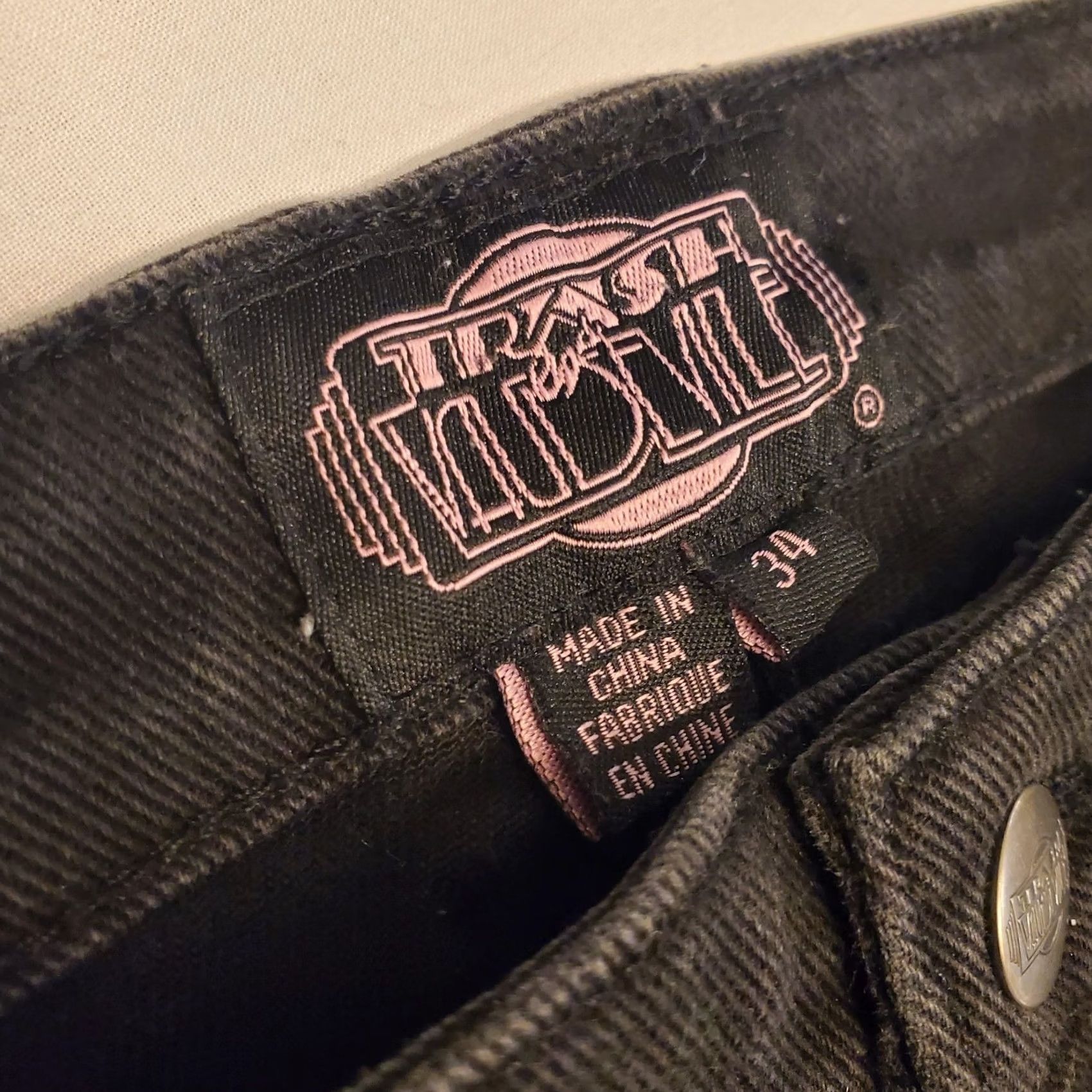 Vintage Trash And Vaudeville Womens XL Flare Jeans Black 34"×32" Grunge Punk Y2K 90s Jeans Womens 90s Grunge Punk XS? Size 40" / US 18 - 6 Thumbnail