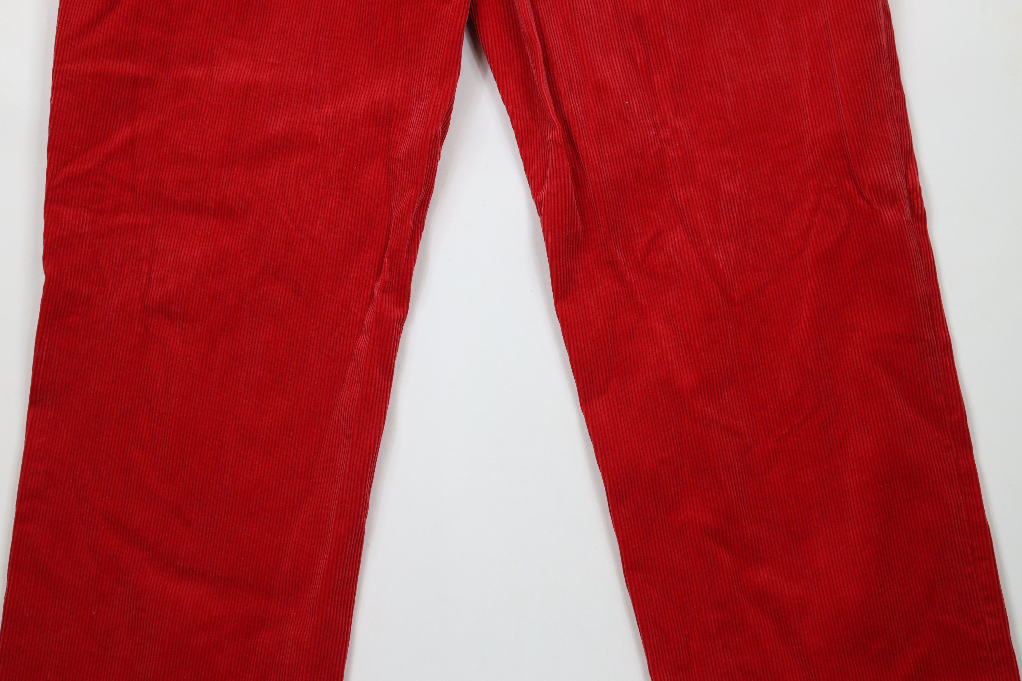 Ralph Lauren × Vintage Vintage 90s Ralph Lauren Wide Leg Corduroy Chino Pants Red Size US 36 / EU 52 - 12 Thumbnail