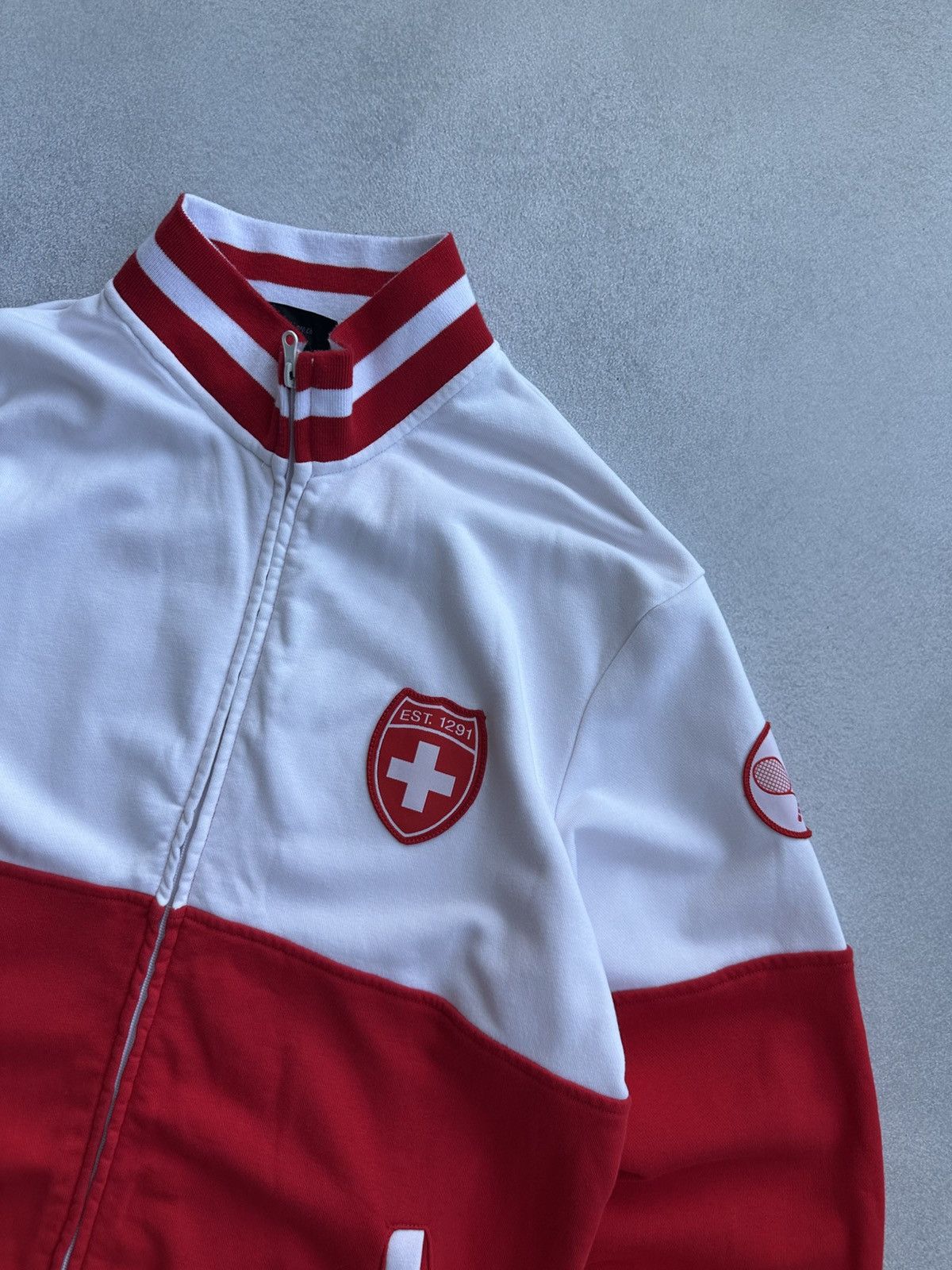 Vintage VTG Suisse Tennis Roger Federer RF National Zip Hoodie Size US L / EU 52-54 / 3 - 5 Thumbnail