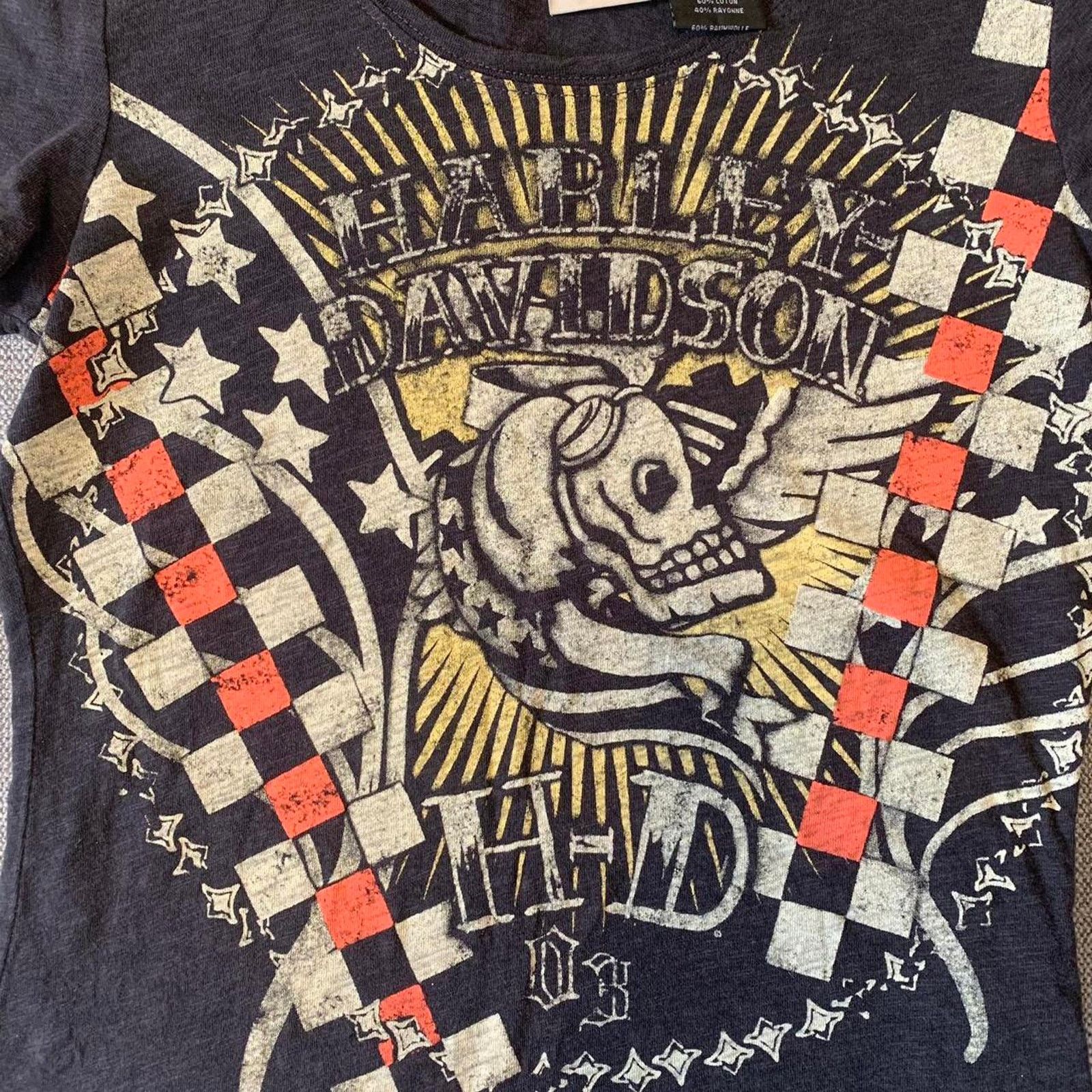 Harley Davidson Y2K Harley Davidson skull Top Size S / US 4 / IT 40 - 3 Thumbnail