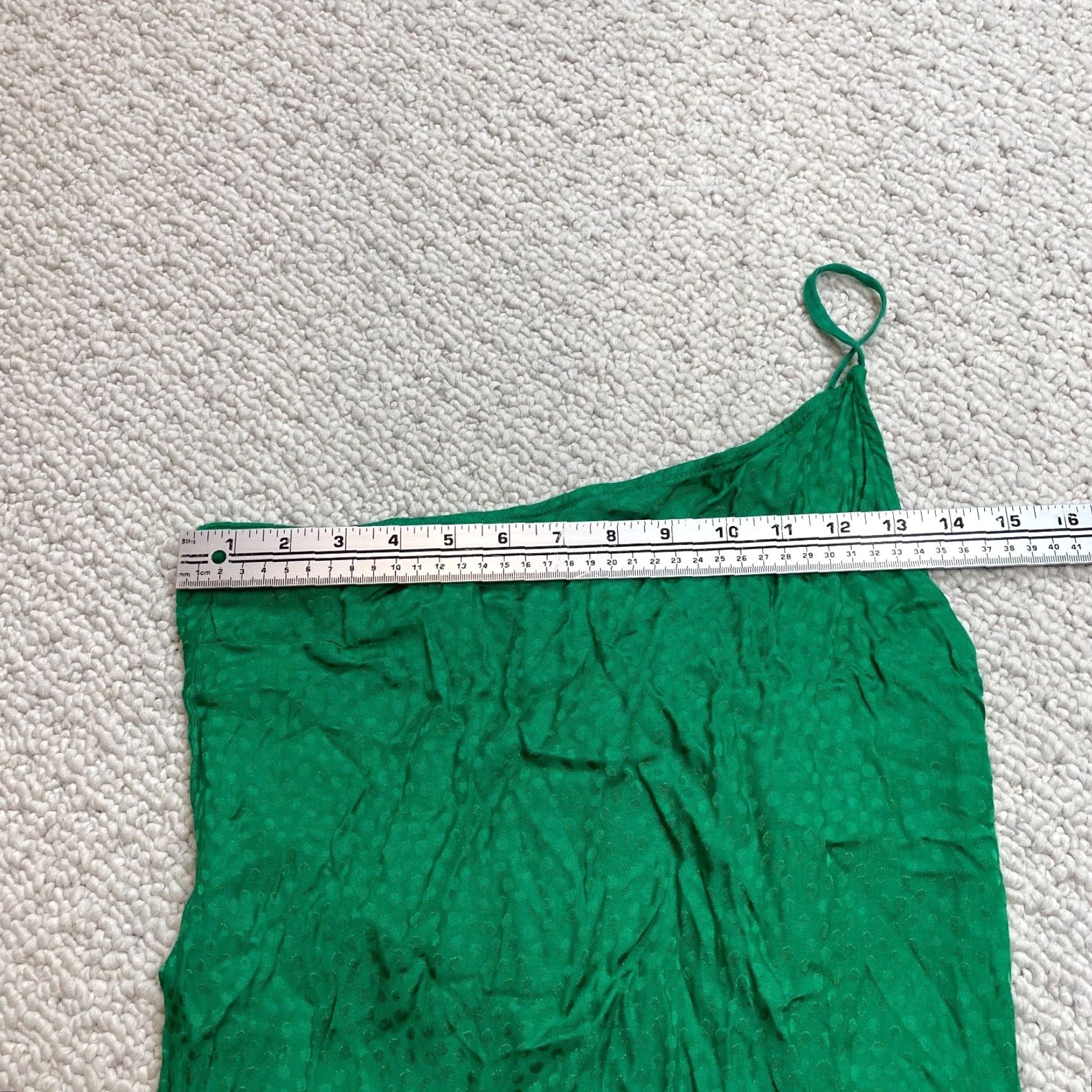 Bcbgmaxazria VINTAGE BCBGMAXAZRIA Maxi Dress Womens XS Green Asymetric Sleeve Long Belted Tie Ladies Size XS / US 0-2 / IT 36-38 - 7 Thumbnail