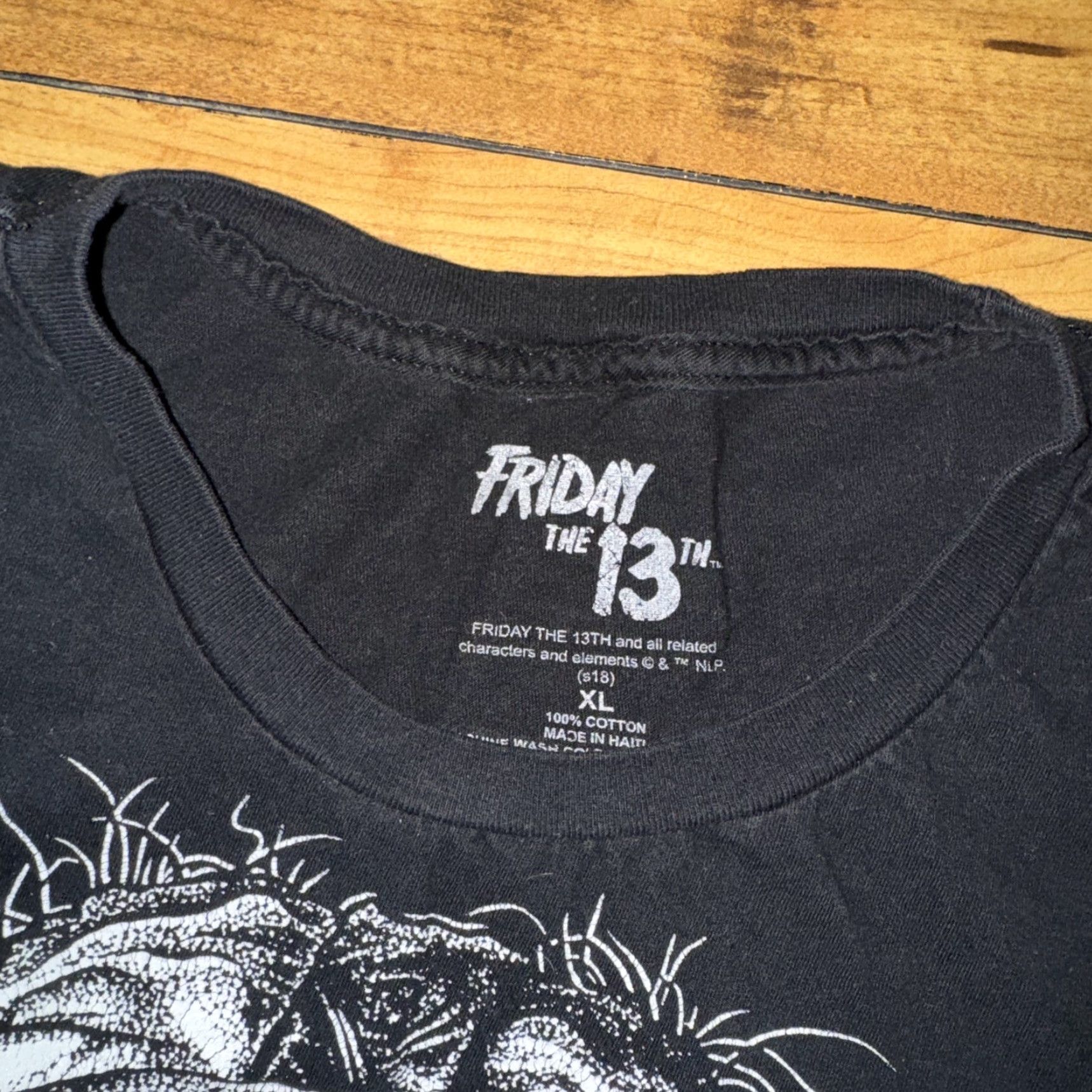 Vintage Friday The 13th T-Shirt Jason Black Out XL Men XL Black Shirt Mens Size US XL / EU 56 / 4 - 3 Thumbnail