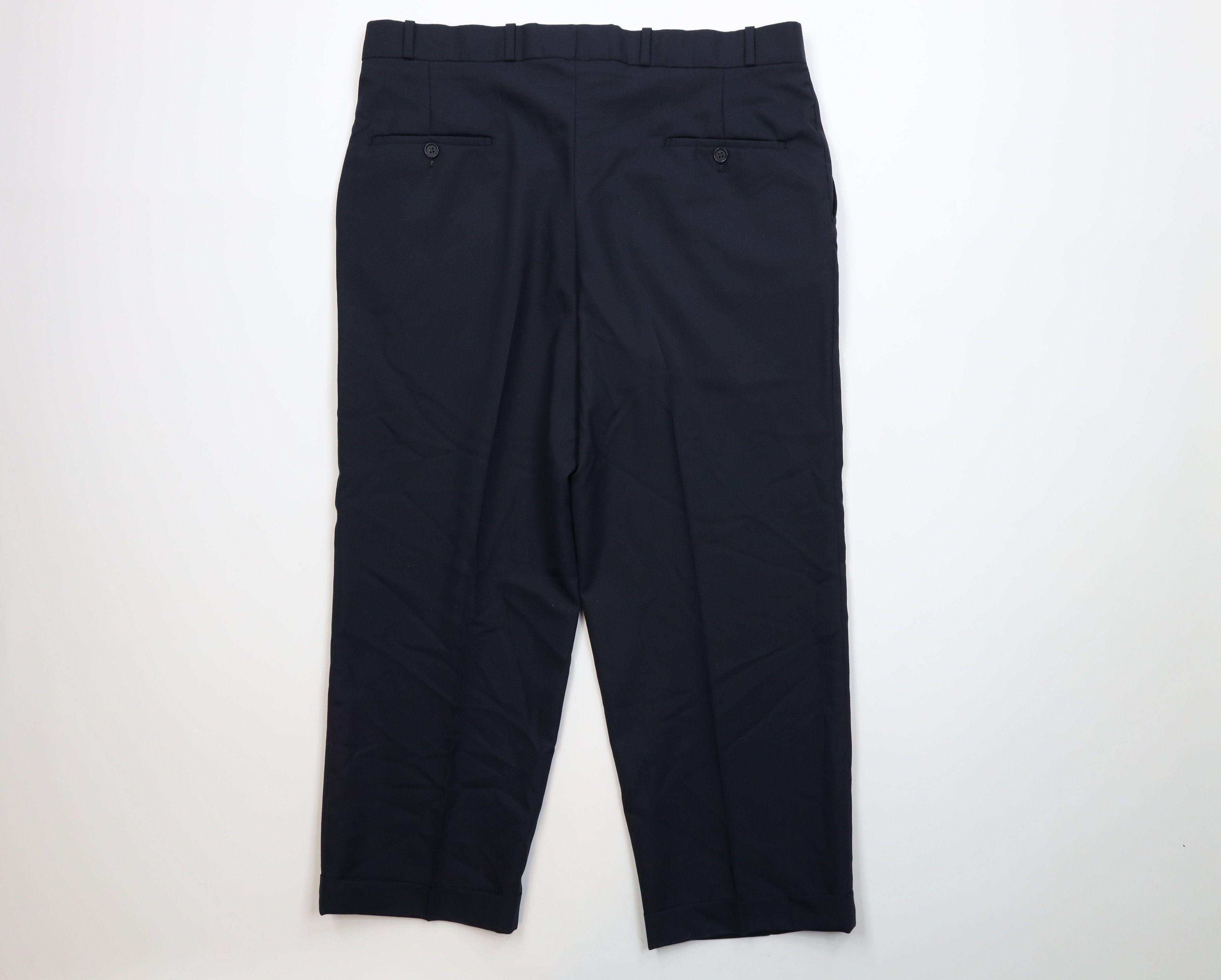 Vintage Vintage 90s Streetwear Wool Knit Wide Leg Chino Pants Blue Size US 38 / EU 54 - 9 Thumbnail