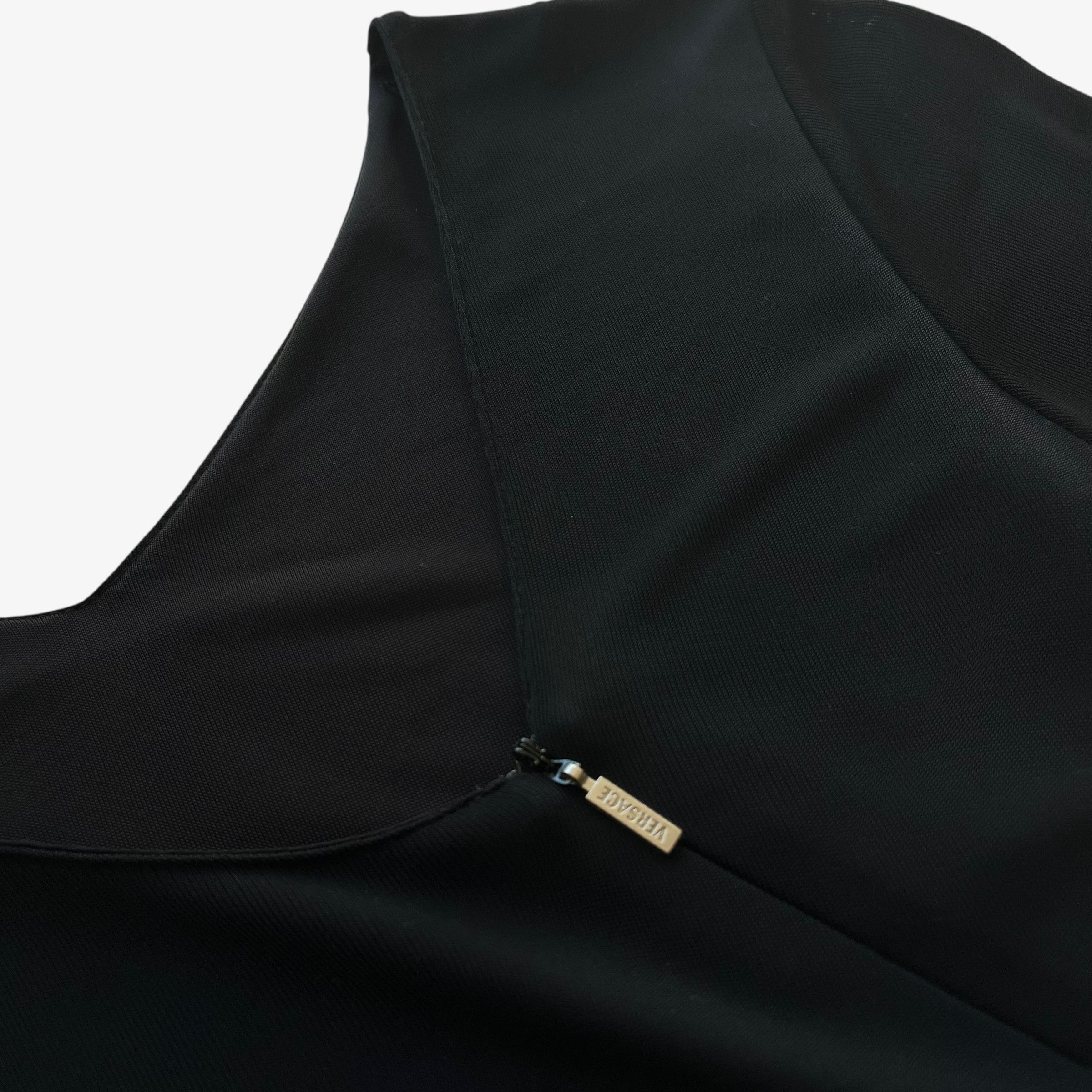 Versace Vintage 90s Women's Versace Jeans Couture Black Dress Size S / US 4 / IT 40 - 3 Thumbnail