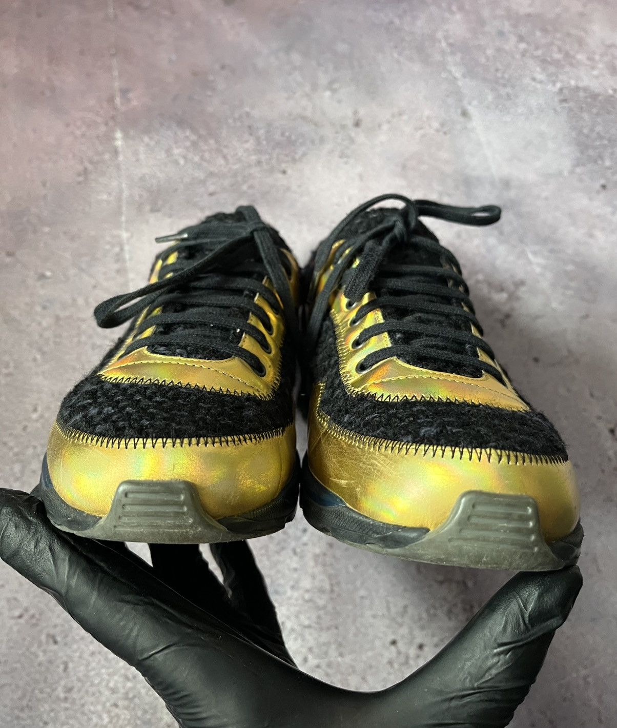 Chanel Chanel Multicolor Tweed,Leather and Suede Sneakers Size US 7.5 / IT 37.5 - 5 Thumbnail