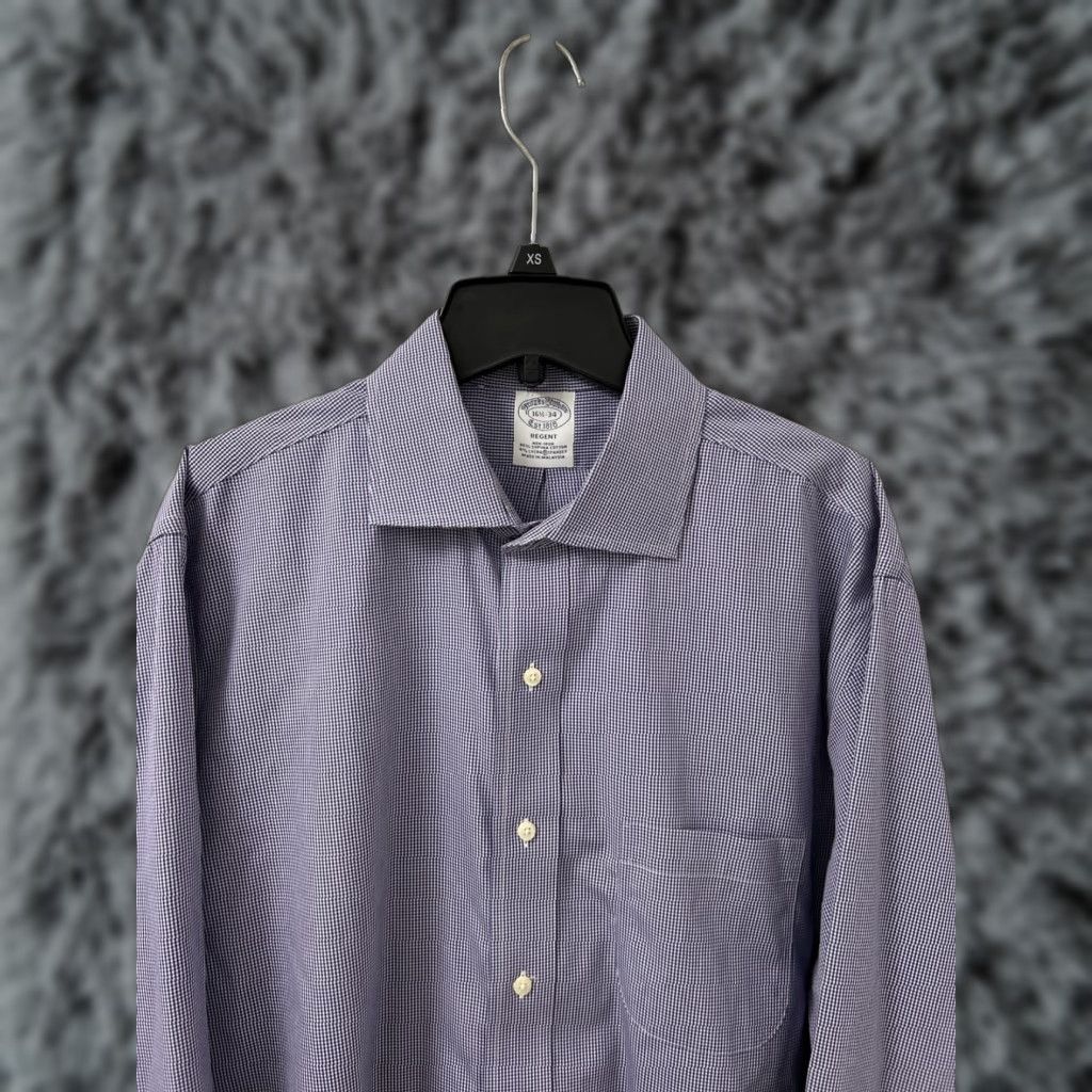 Brooks Brothers Brooks Brothers Regent Shirt Mens 16.5 Blue Red Plaid Non Iron Supima Button Up Size US XL / EU 56 / 4 - 1 Thumbnail