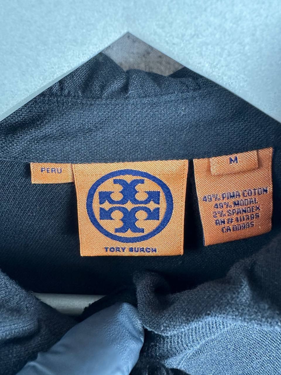 Tory Burch Tory Burch Black Ruffle Trim Henley Long Sleeve Top Size M / US 6-8 / IT 42-44 - 10 Thumbnail