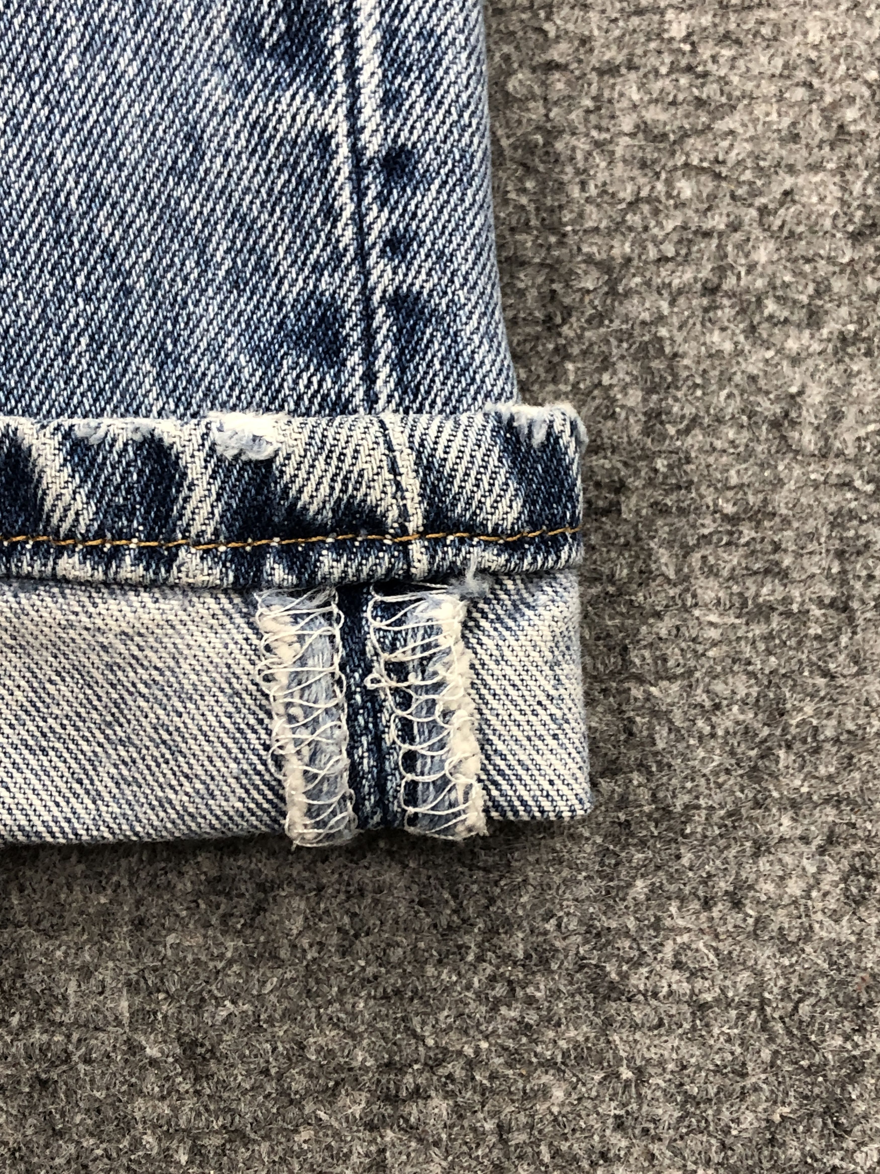 Levi's × Vintage Vintage 90s Levi's 501 Distressed Blue Jeans Size US 31 - 10 Thumbnail