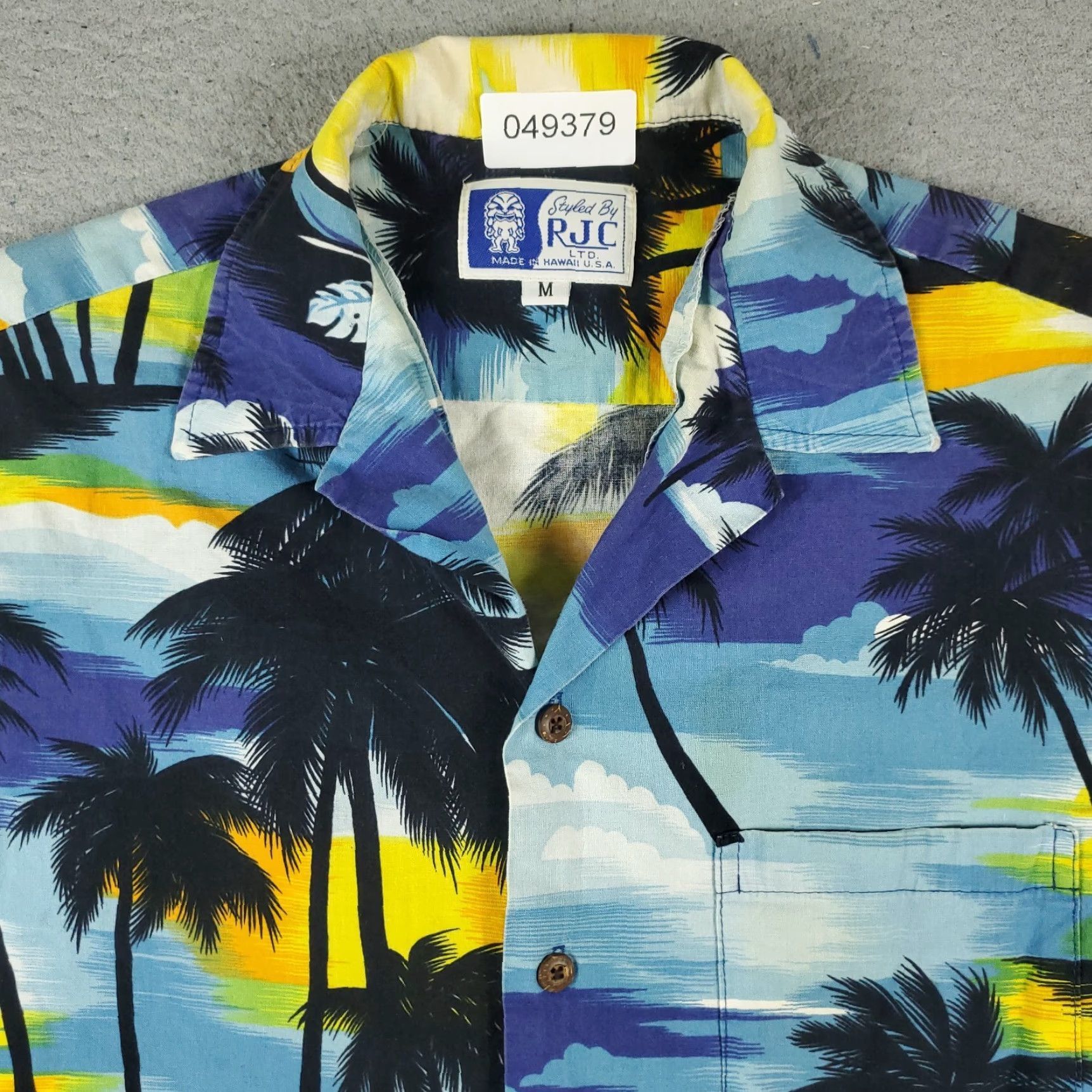 Vintage RJC Hawaiian Shirt Mens Medium Blue Tropical Floral Button-Up Short Sleeve Size US M / EU 48-50 / 2 - 2 Thumbnail