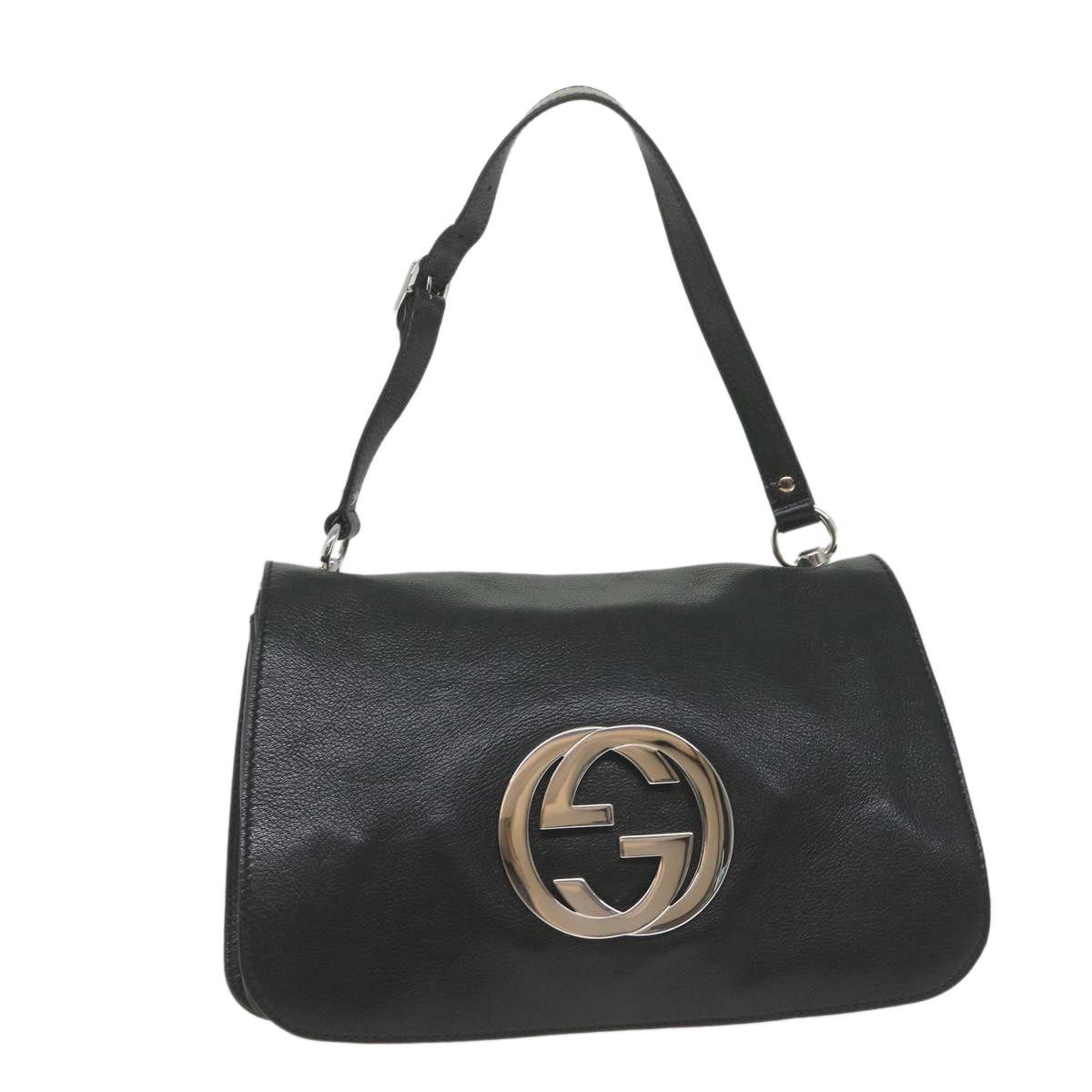 Gucci GUCCI Interlocking Shoulder Bag Leather Black Size ONE SIZE - 1 Thumbnail