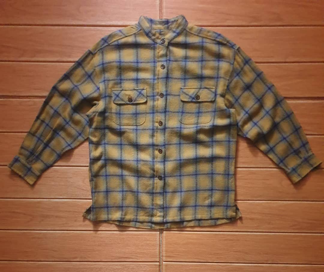 Japanese Brand Narcissus checkered Japanese style flannel shirt Size L / US 10 / IT 46 - 1 Thumbnail