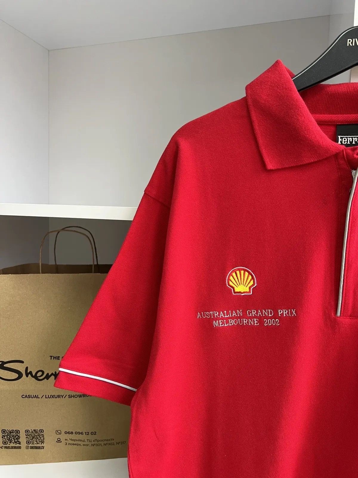 Ferrari × Vintage Vintage Ferrari 2002 Australian Grand Prix Melbourne polo Size US L / EU 52-54 / 3 - 6 Thumbnail