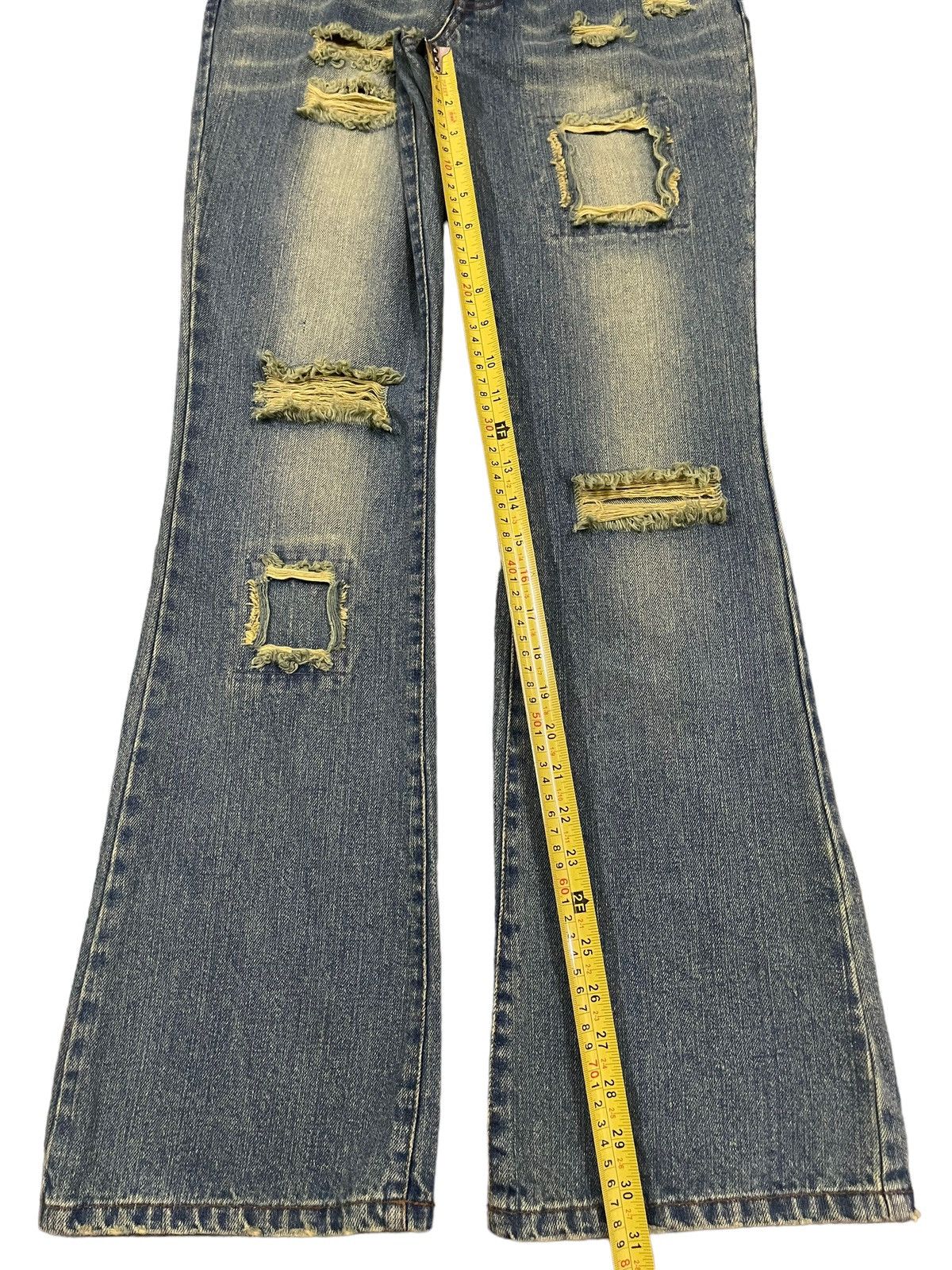 If Six Was Nine Vintage Japanese Brand Faded Wash Distressed Flare Jeans Size US 30 / EU 46 - 11 Thumbnail