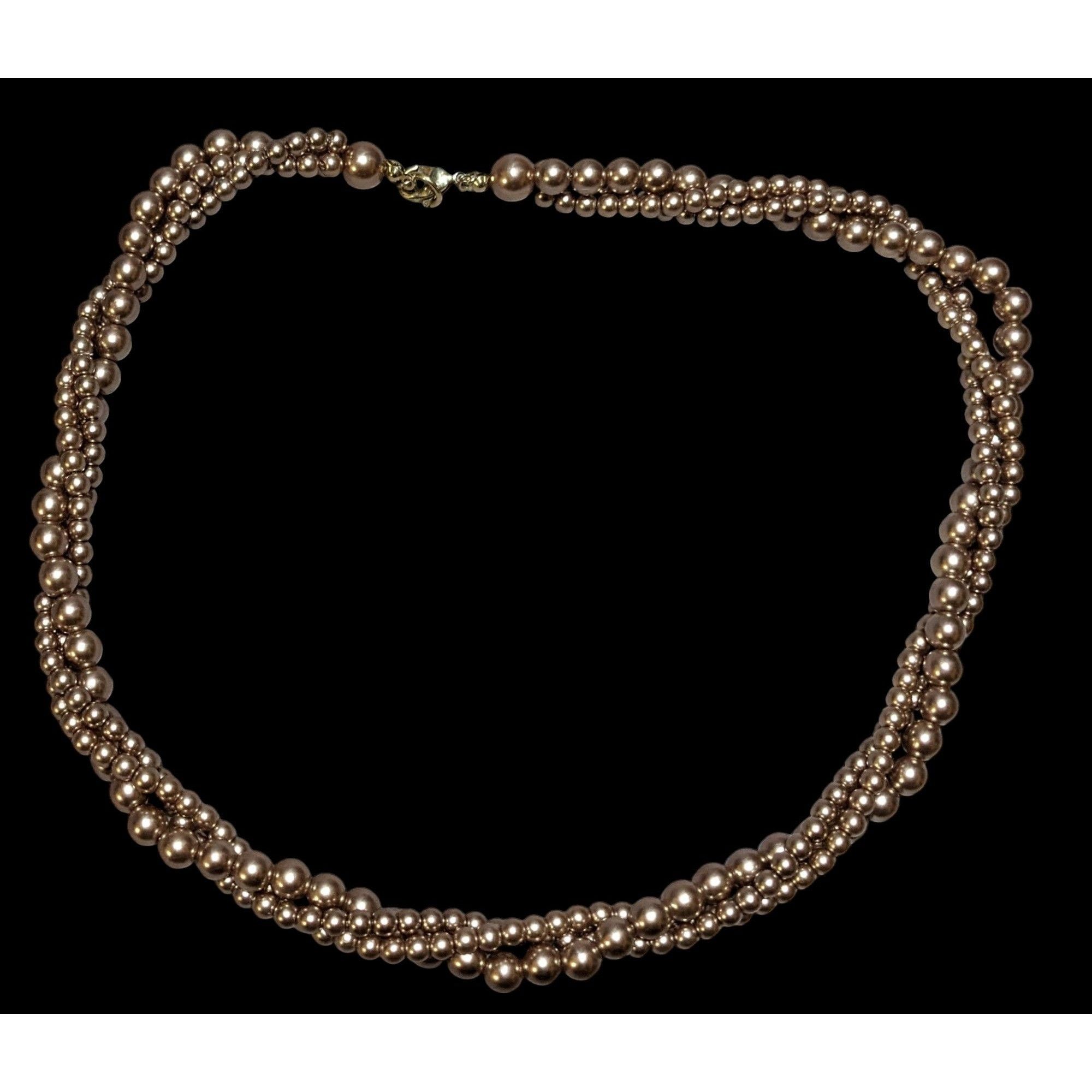 Other Retro Tan Faux Pearl Torsade Costume Necklace Size ONE SIZE - 1 Thumbnail