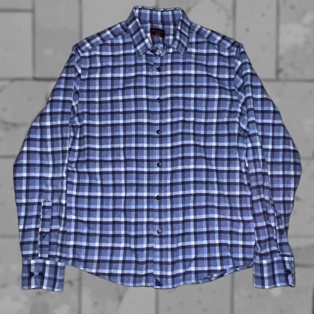 UNTUCKit Untuckit Blue Plaid Longsleeve Shirt Mens Size M Size US M / EU 48-50 / 2 - 1 Thumbnail