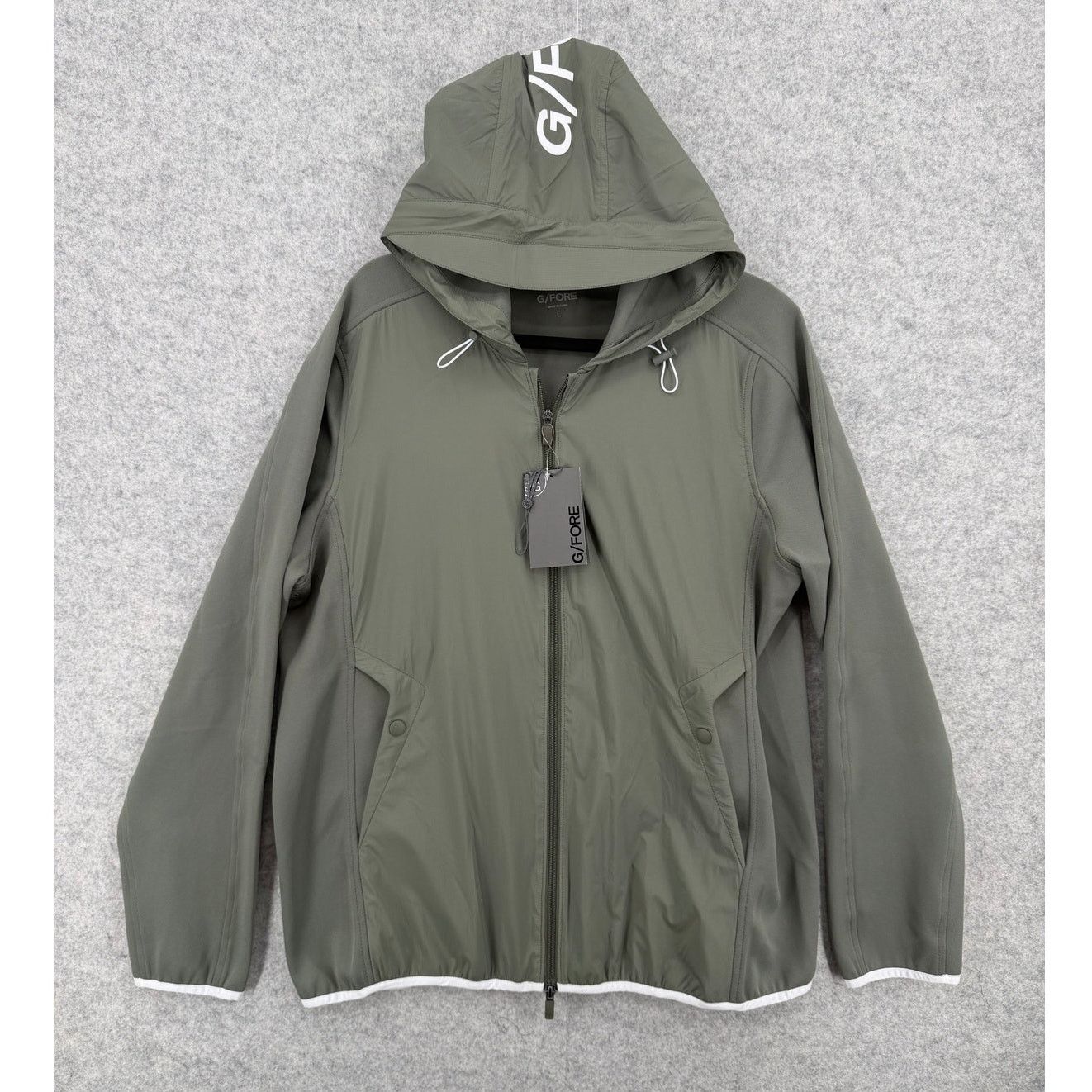 G/FORE NWT G/Fore Isle Wind Control Pique Hooded Jacket GMO000012 Size US L / EU 52-54 / 3 - 1 Thumbnail