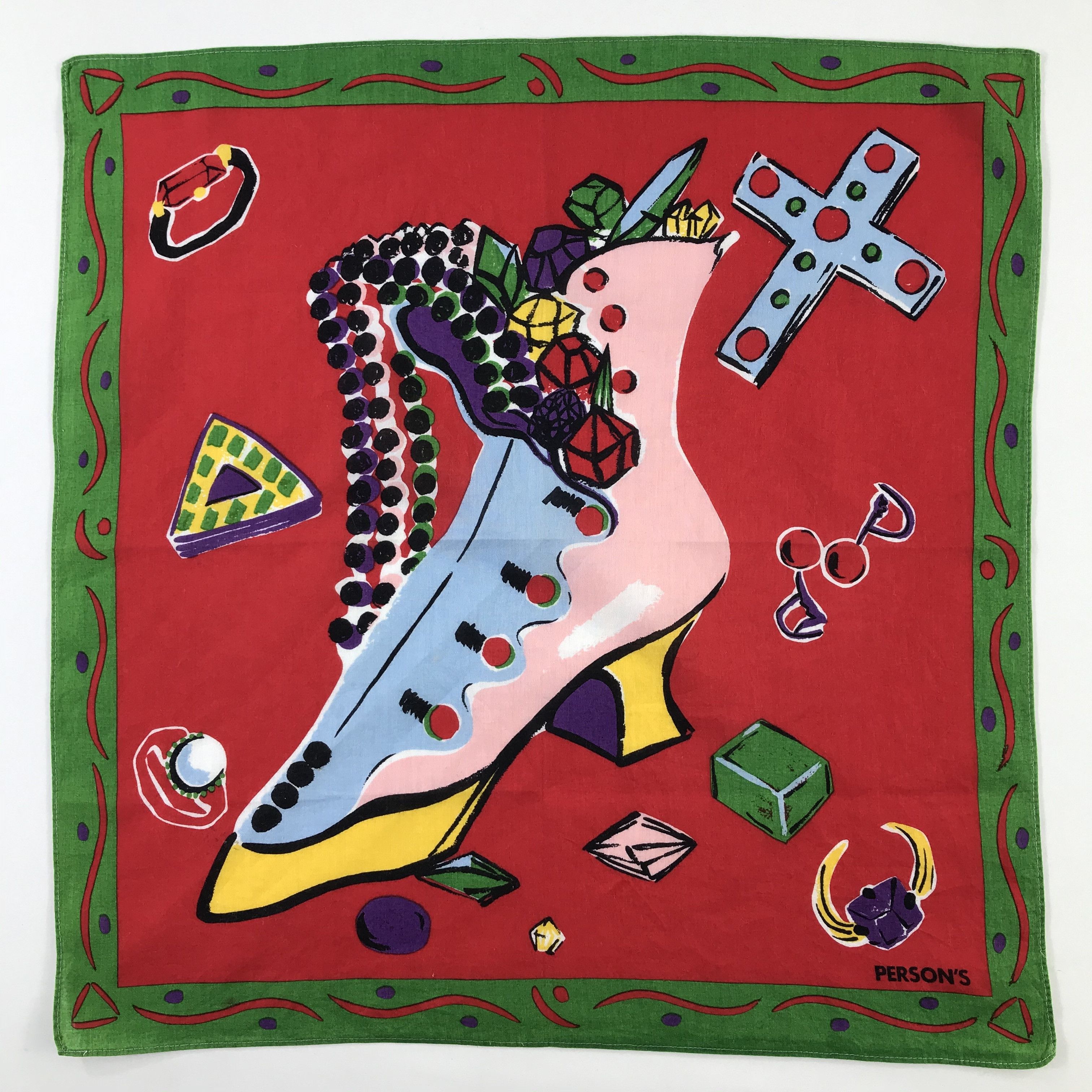 PERSON'S × Vintage Person's Bandana / Handkerchief / Neckerchief - S905 Size ONE SIZE - 1 Thumbnail