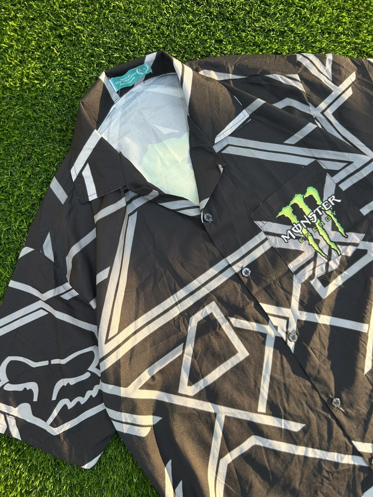 Japanese Brand Rare Monster Energy All-Over Print Cyber Y2K Racing Shirt Size US M / EU 48-50 / 2 - 3 Thumbnail