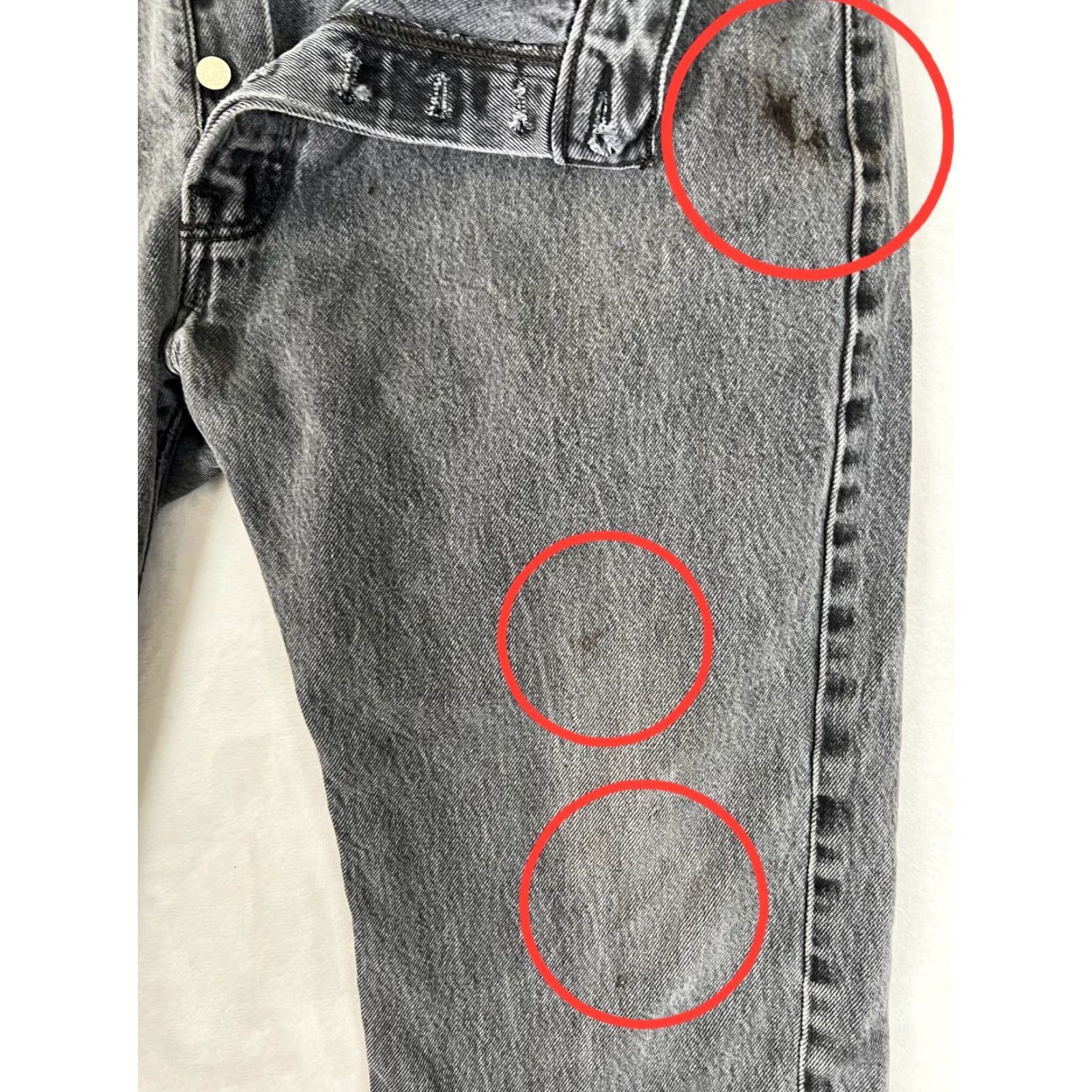 Levi's Levi’s 501 Jeans Size 38x30 Gray Vintage 90s Grunge Denim Straight Regular Men 5-Pocket Distressed USA Size US 38 / EU 54 - 3 Thumbnail