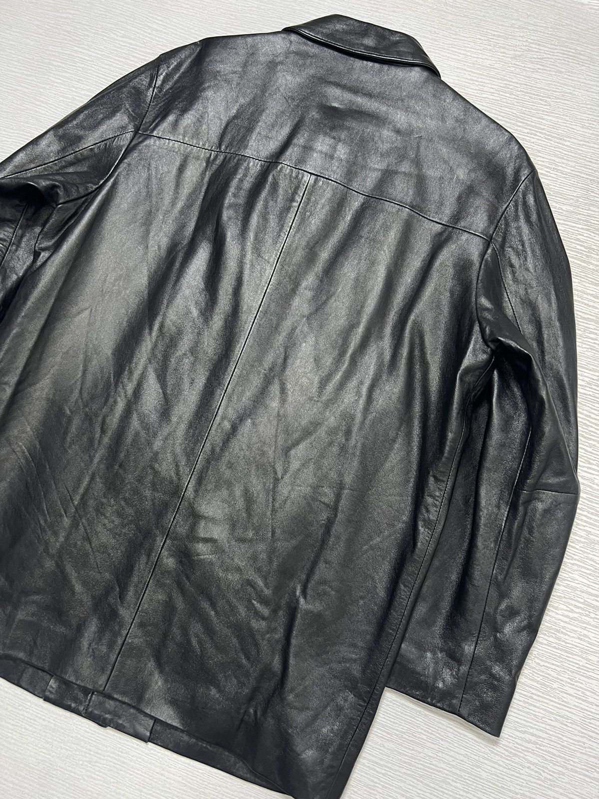 Balenciaga Balenciaga - Vintage - 1997 - Button Up Leather Coat Size US L / EU 52-54 / 3 - 15 Thumbnail