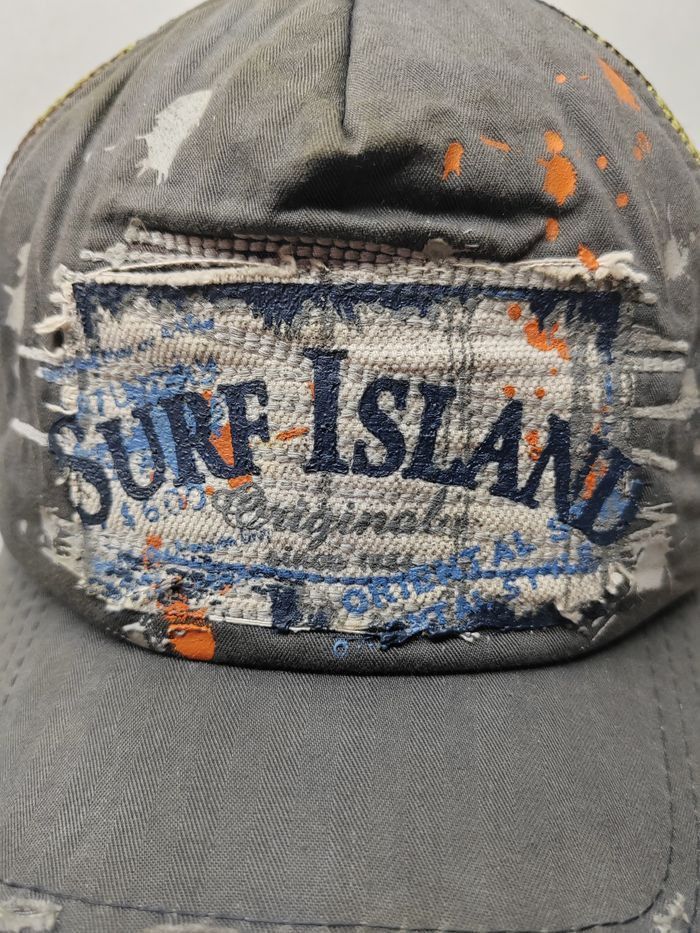 Vintage Vintage Surf Island Distressed Style Trucker Hat Cap Size ONE SIZE - 3 Thumbnail