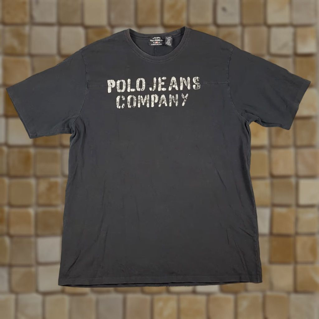 Ralph Lauren VINTAGE Ralph Lauren Polo Jeans Co T-Shirt Men XL Black Cotton Embroidered Logo 90s Grunge Preppy Vintage Size US XL / EU 56 / 4 - 1 Thumbnail