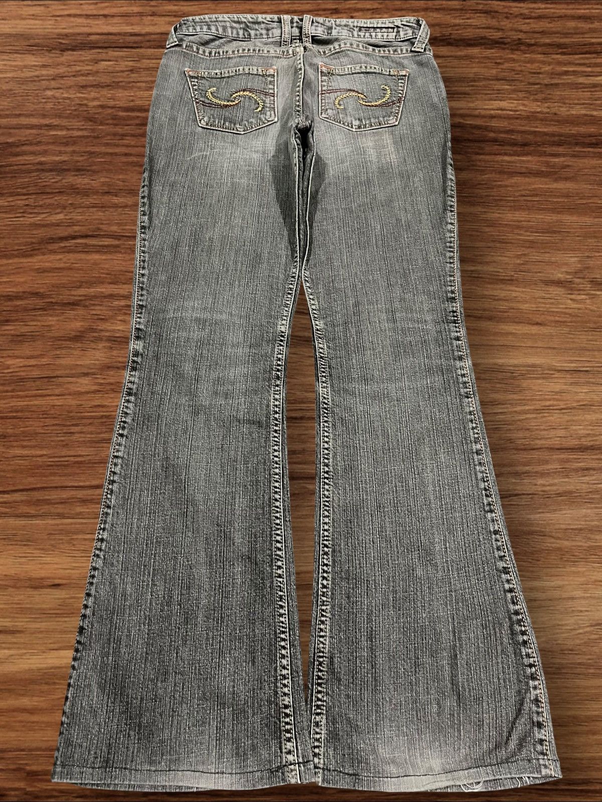 Japanese Brand × Le Grande Bleu (L.G.B.) Vintage Japanese Brand Grey Washed Distressed Flare Jeans Size 28" / US 6 / IT 42 - 2 Thumbnail
