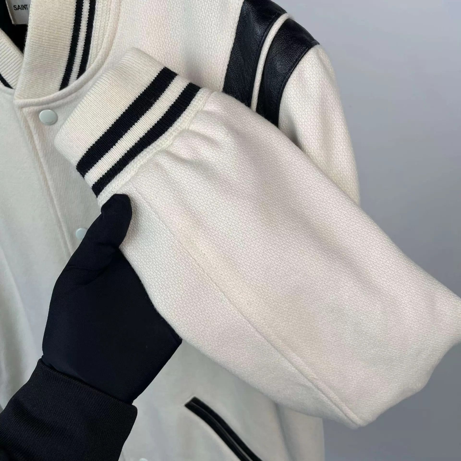 Yves Saint Laurent YSL Cotton White Baseball Jacket 54 Size US L / EU 52-54 / 3 - 7 Thumbnail