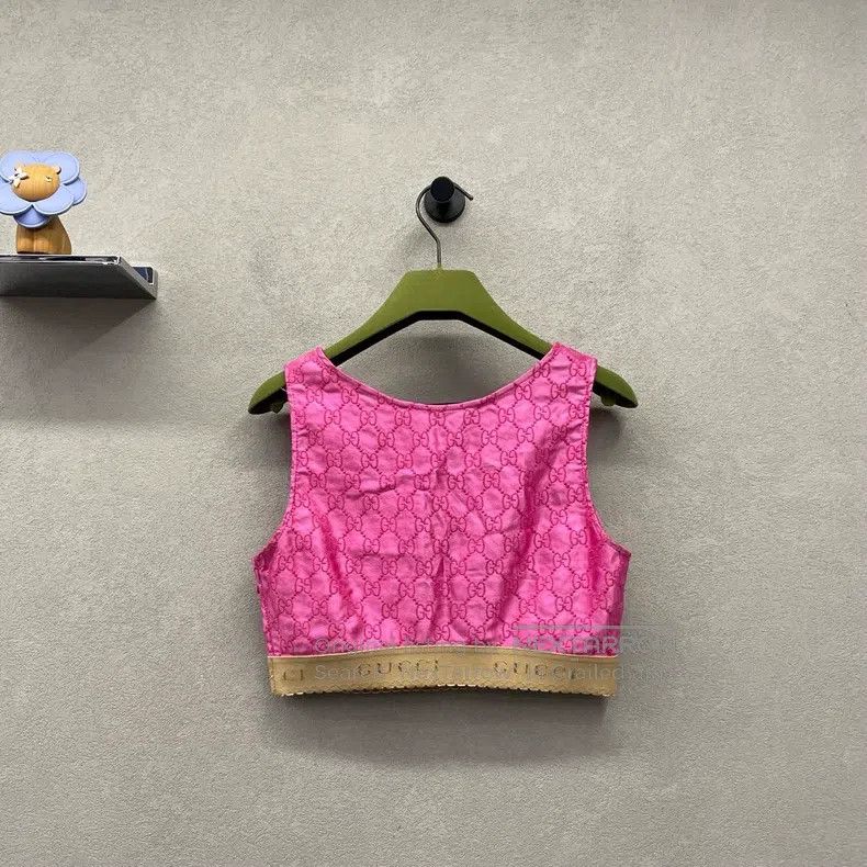 Gucci Gucci Logo inlaid pink vest shorts set Size XS / US 0-2 / IT 36-38 - 2 Thumbnail