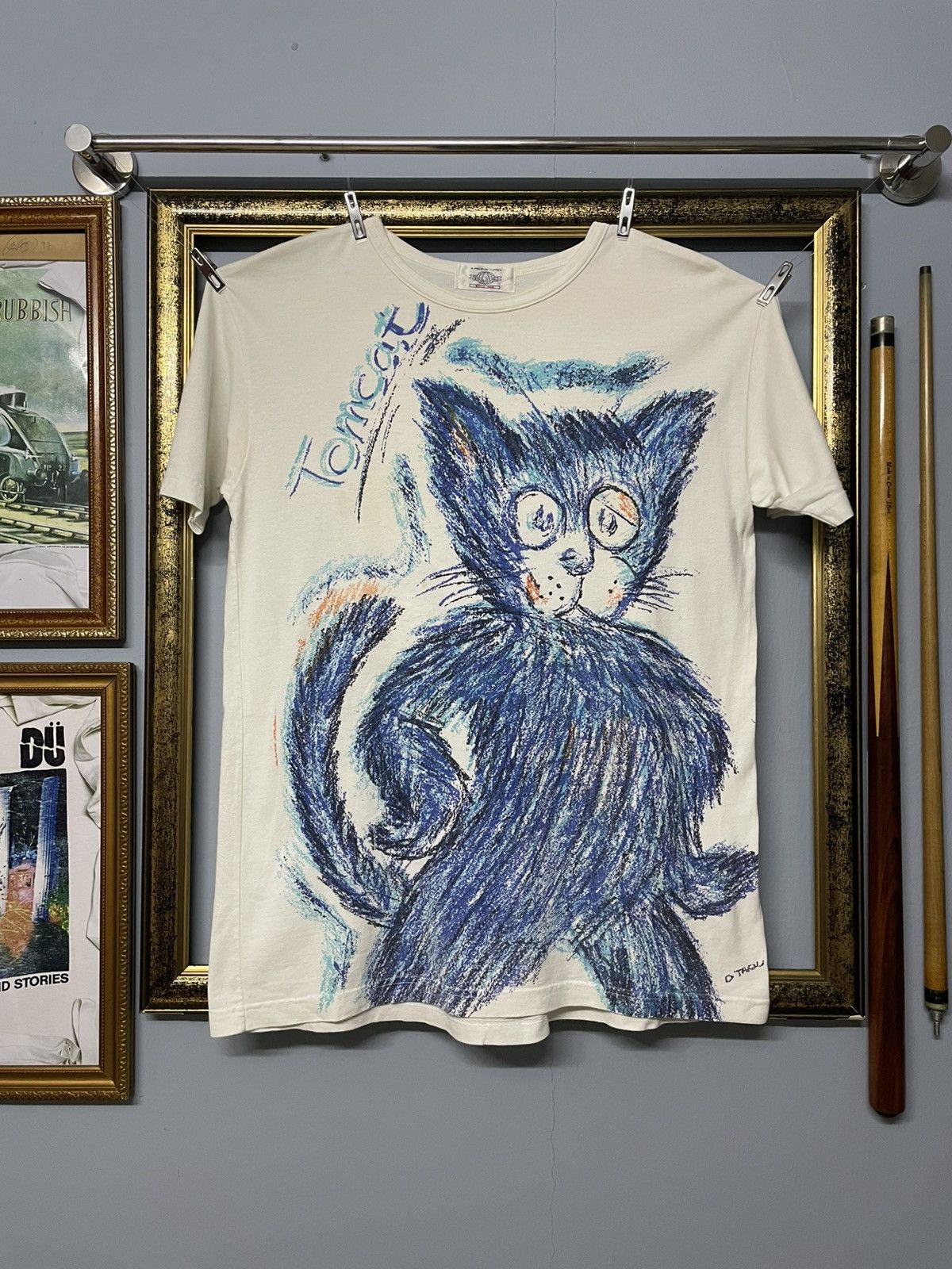 Designer × Vintage Vitage 1990s Designer Tom Cat Arwork Summer Fullprint Tee Size US M / EU 48-50 / 2 - 1 Thumbnail