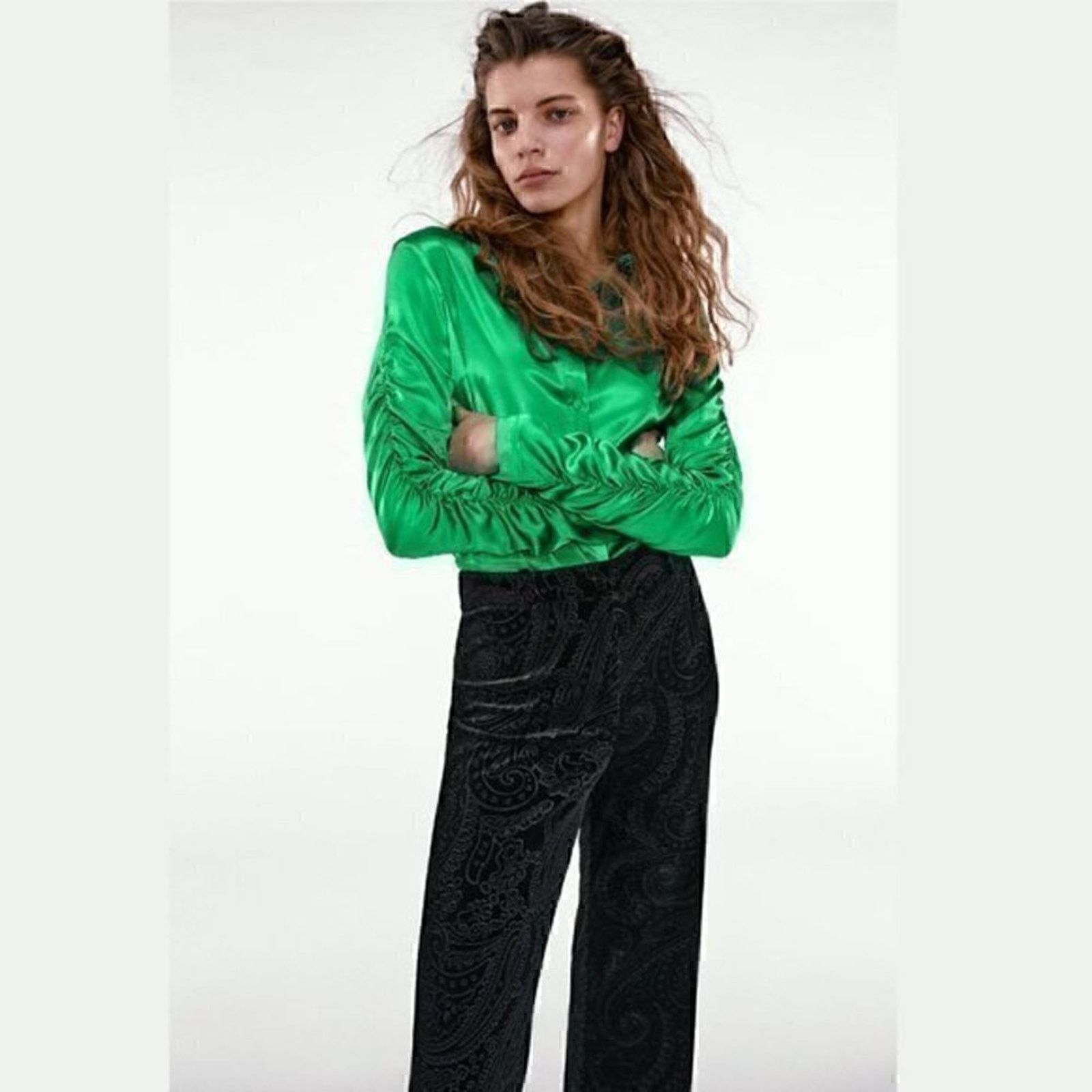Zara ZARA Button Down Blouse NWT Size M / US 6-8 / IT 42-44 - 6 Thumbnail
