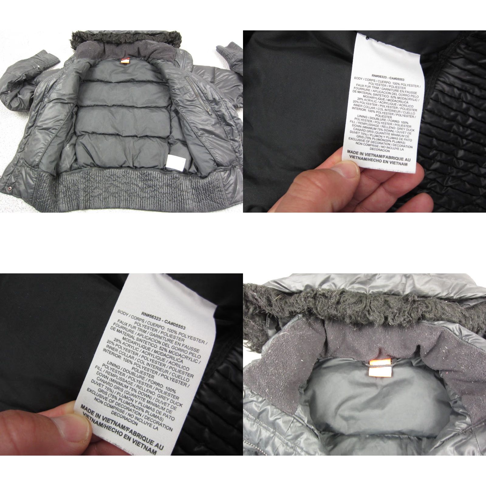 Nike VINTAGE Nike Jacket Womens L Black Puffer Fur Lined Down Feather Hoodie Size L / US 10 / IT 46 - 9 Thumbnail
