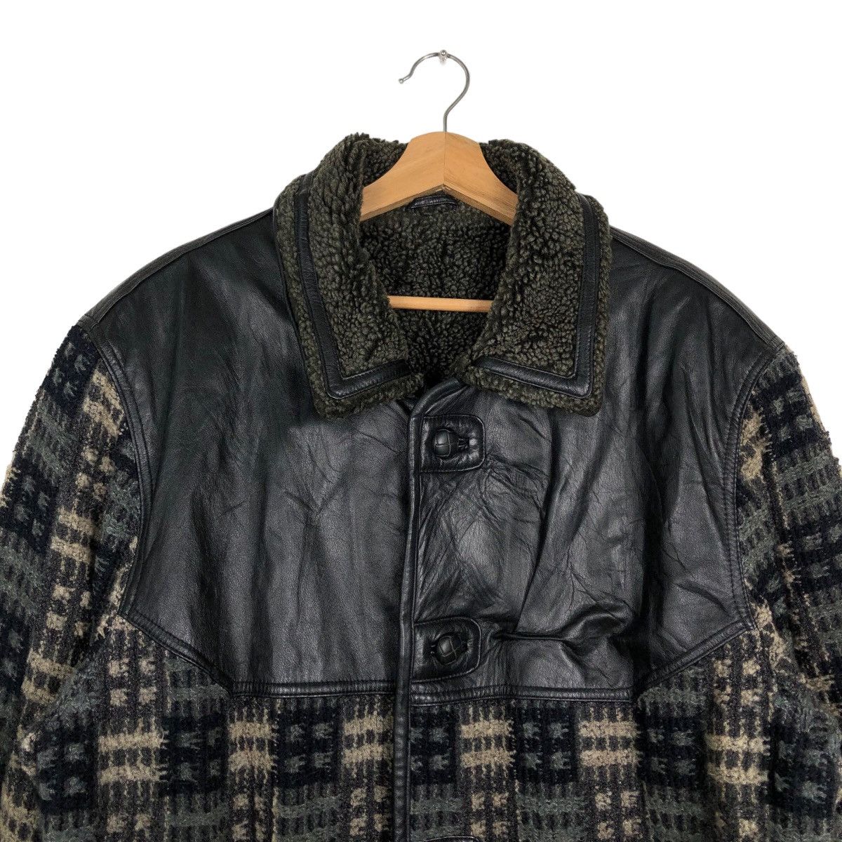 Japanese Brand 🔥90’s Genuine Leather Jacket Monsiuer Paris Navajo Aztec Size US M / EU 48-50 / 2 - 3 Thumbnail